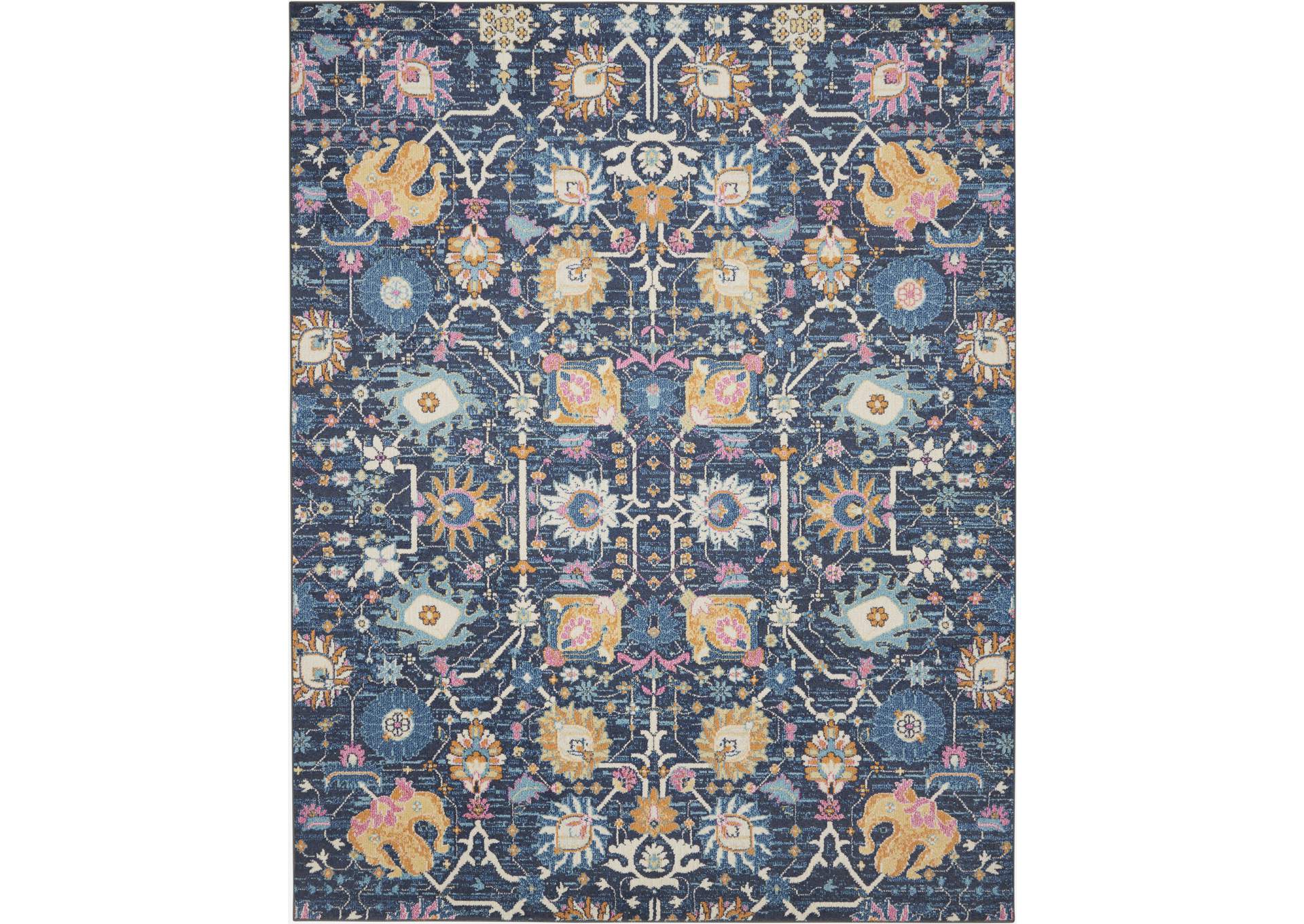 Nourison Passion 7' x 10' Navy and Blue Area Rug,Nourison