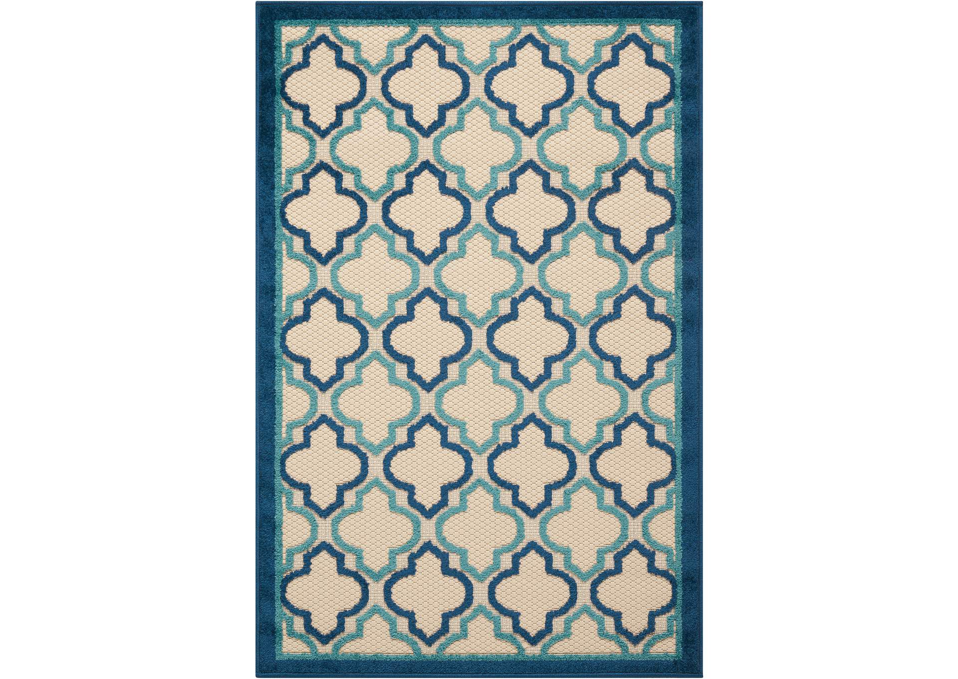 Nourison Aloha ALH06 Navy 3'x4' Indoor-outdoor Area Rug,Nourison