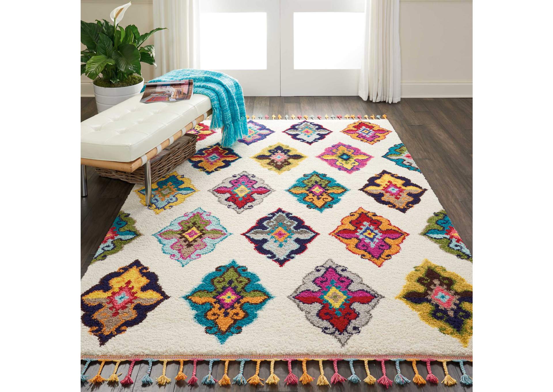 Nourison Nomad NMD06 Multicolor 4'x6' Boho Area Rug,Nourison