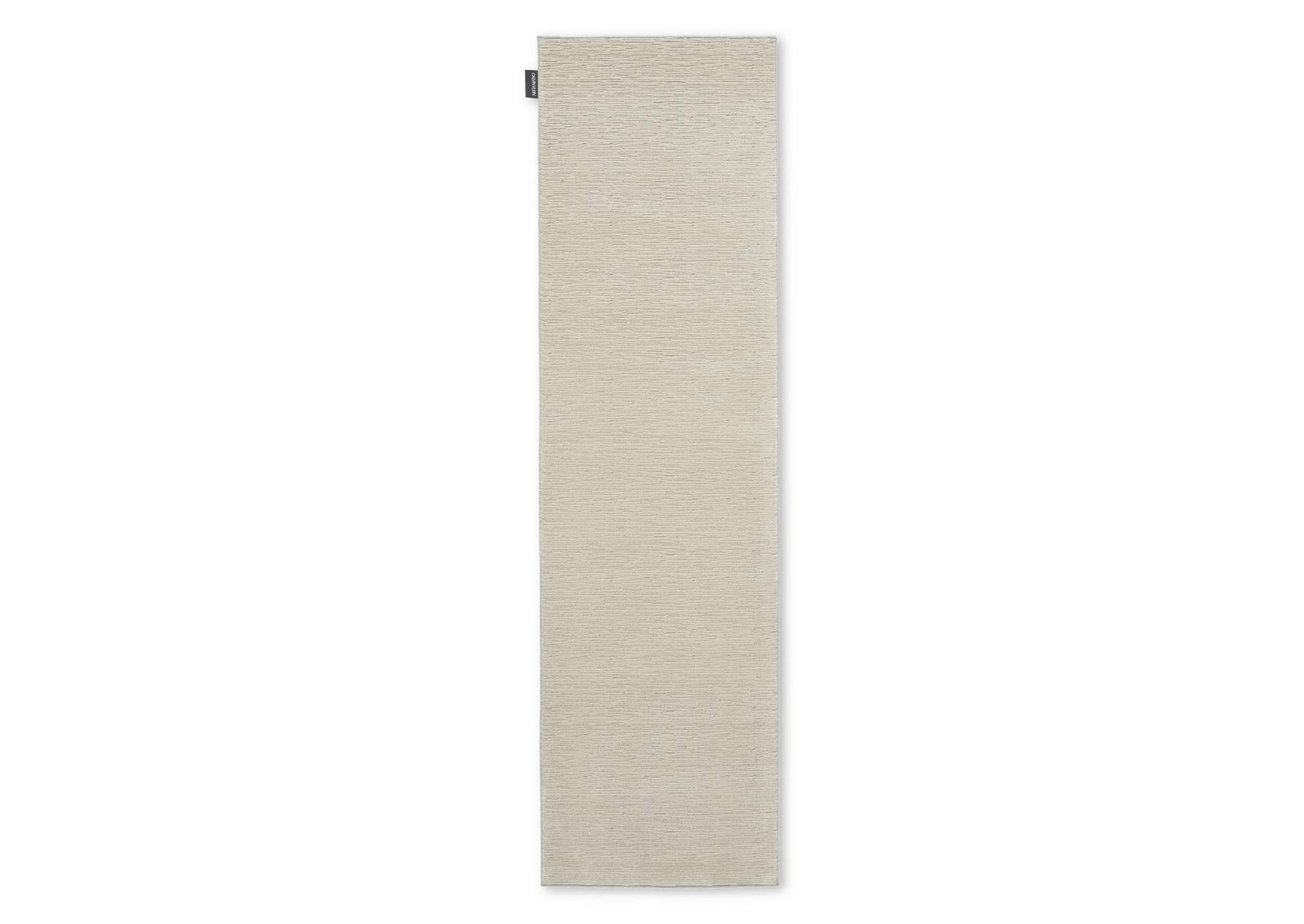 Calvin Klein Jackson CK781 Ivory 8' Runner Striated Hallway Rug,Nourison
