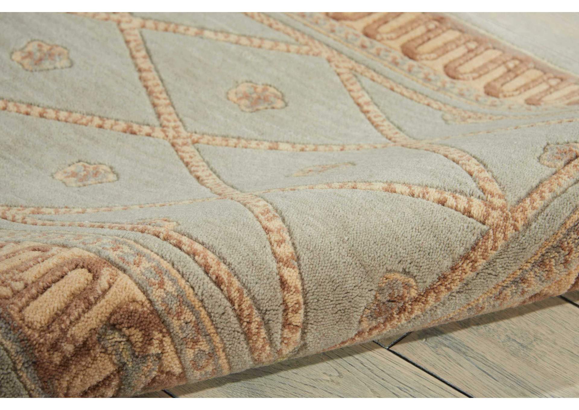 Nourison Ashton House AS03 Blue 8' Runner Hallway Rug,Nourison