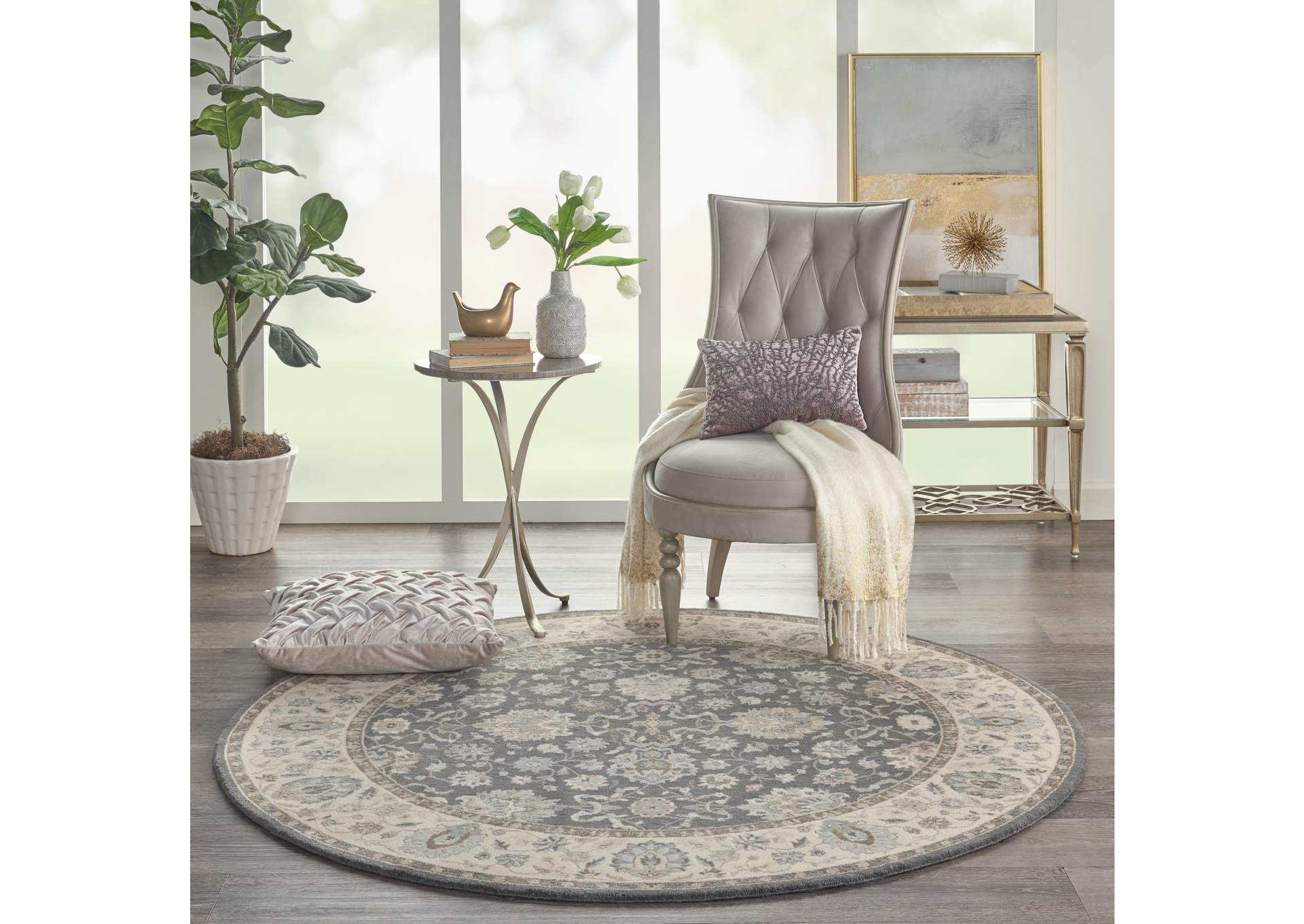 Nourison Living Treasures 6' Round Area Rug,Nourison