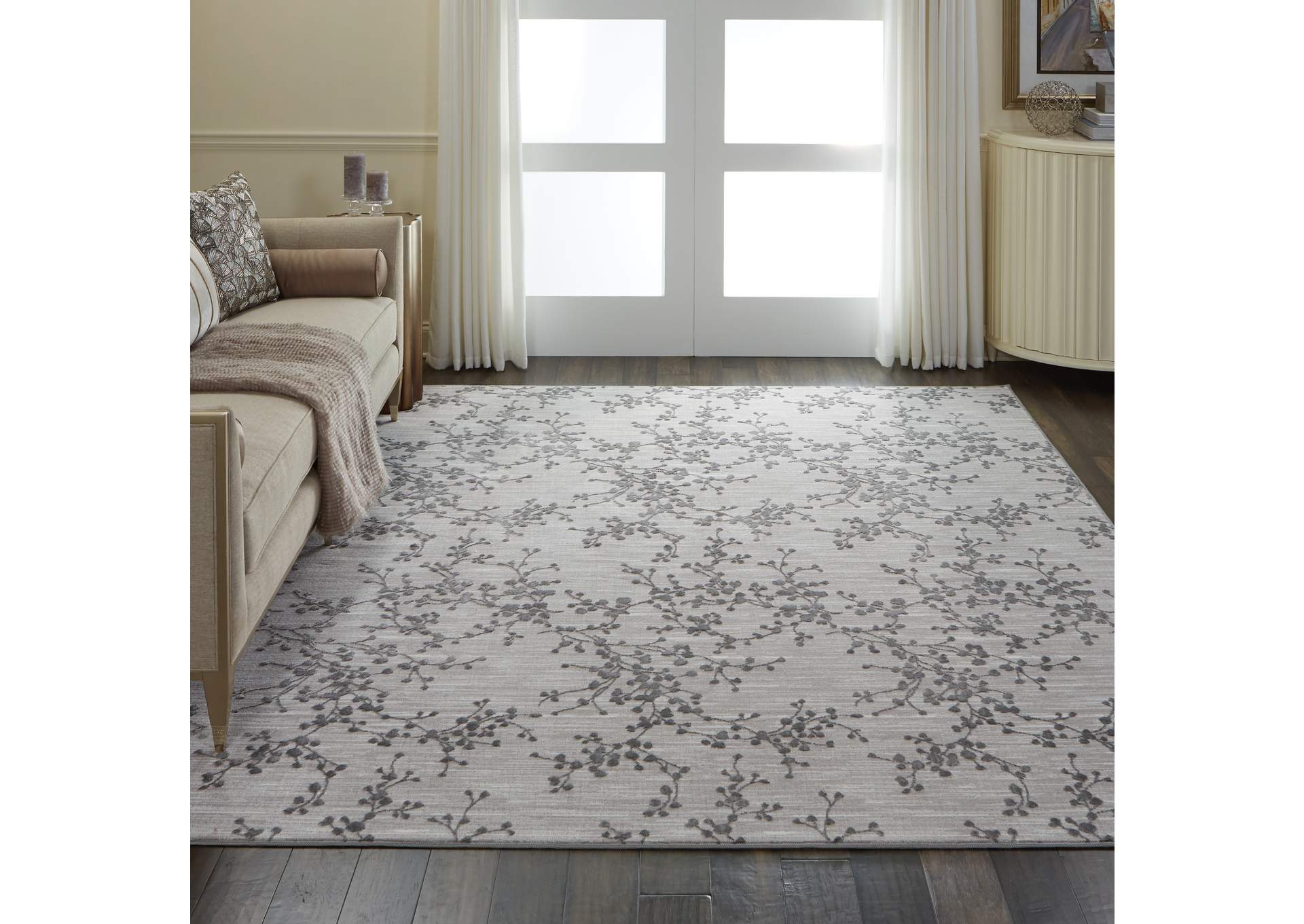 Nourison Urban Chic URC02 Grey 8'x10' Large Rug,Nourison