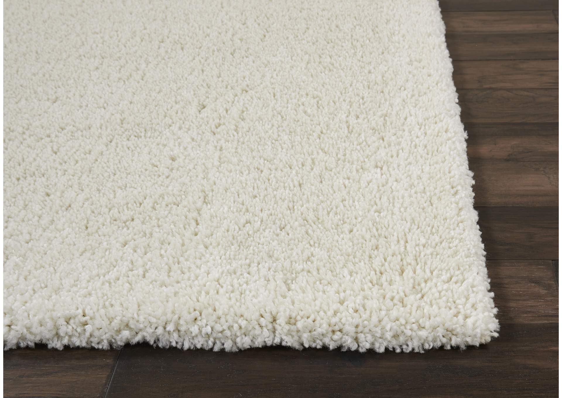 Nourison Malibu Shag MSG01 White 7'x10' Large Rug,Nourison