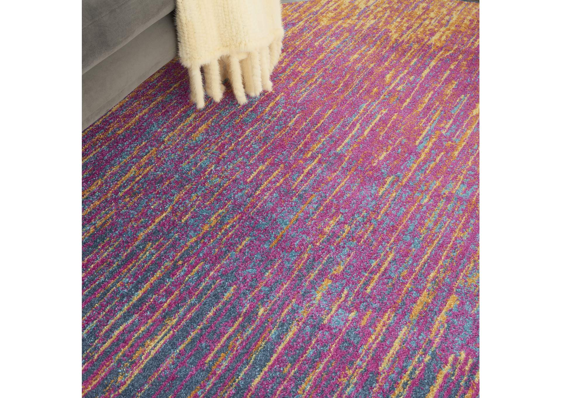 Nourison Passion PSN09 Multicolor 8' Round Colorful Area Rug,Nourison