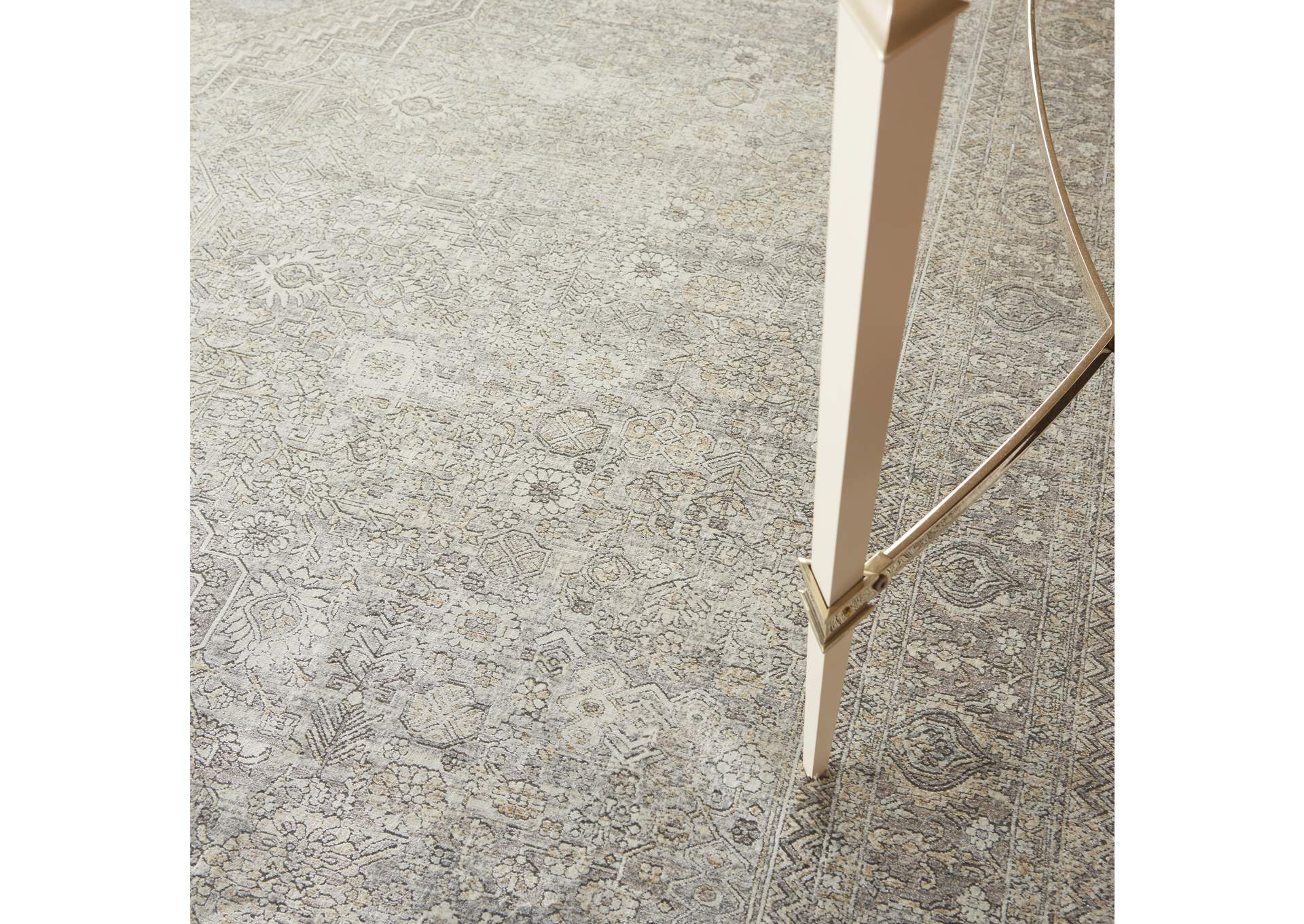 Nourison Starry Nights 10' x 13' Cream and Grey Vintage Area Rug,Nourison