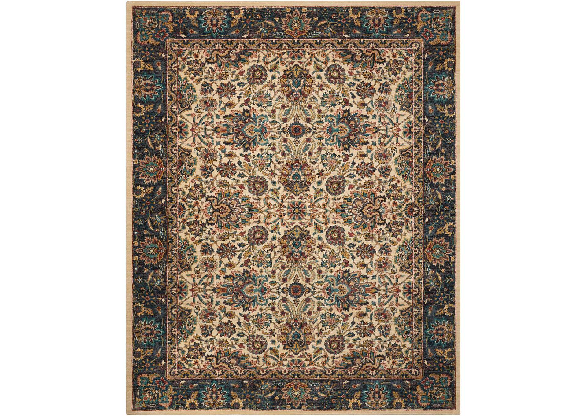 Nourison 2020 NR201 White Multicolor 5'x8' Area Rug,Nourison