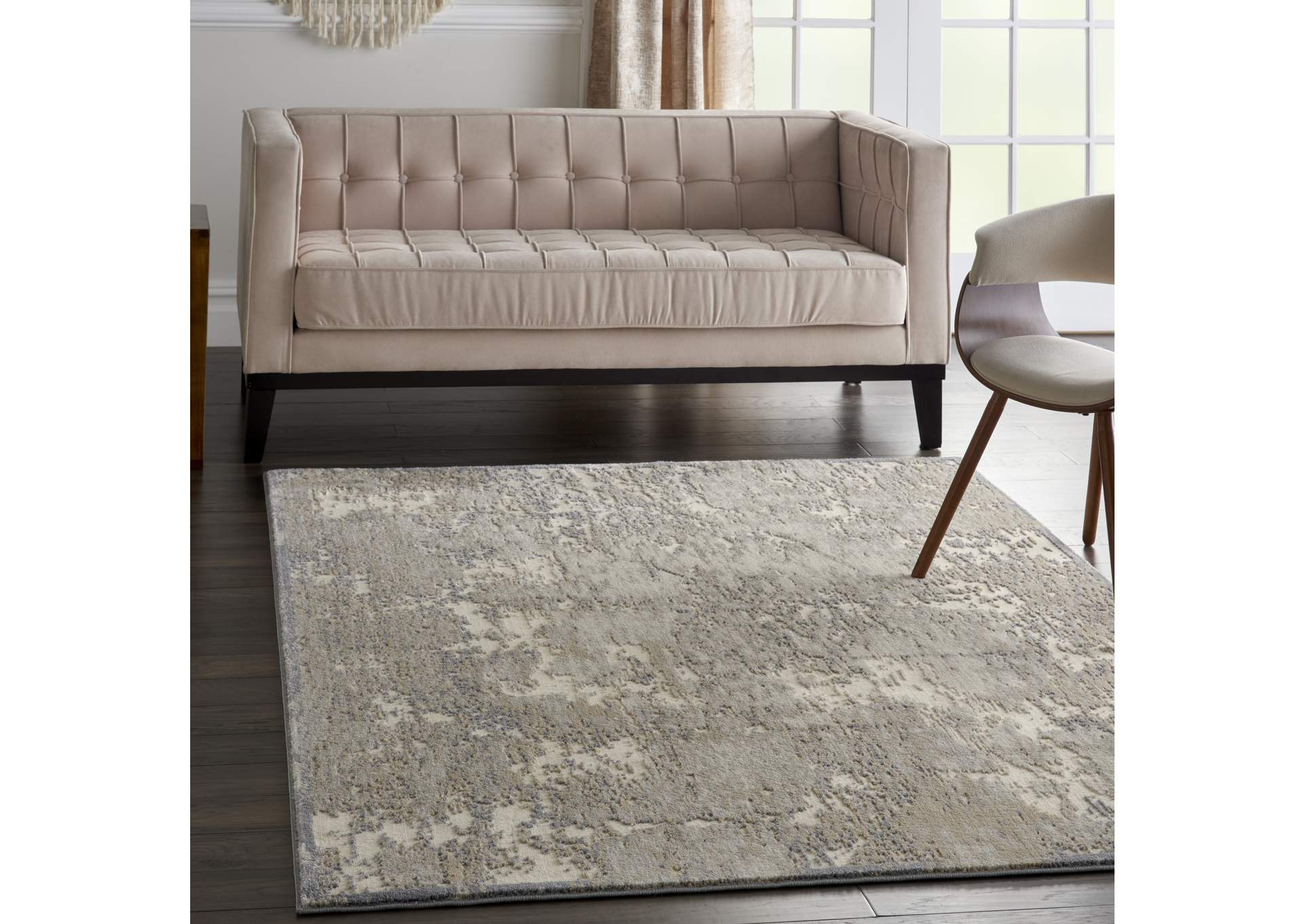 kathy ireland Home Sahara KI392 Beige and Ivory 4'x6' Area Rug,Nourison