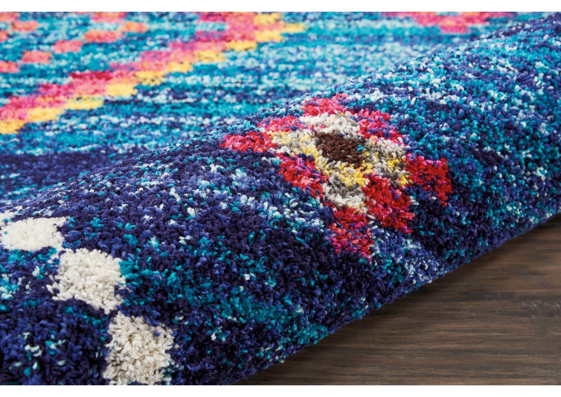 Nourison Nomad NMD05 Dark Blue Multicolor 8'x11' Oversized Rug,Nourison