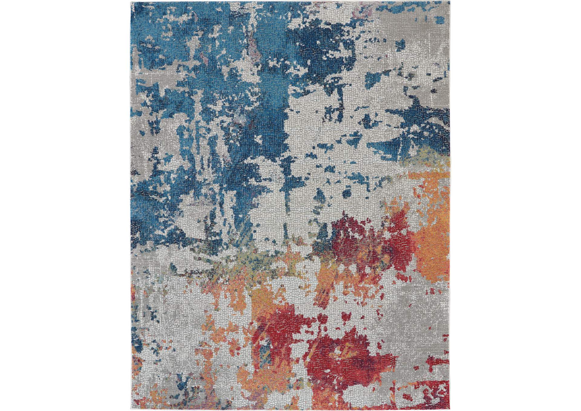 Nourison Ankara Global ANR10 Multicolor 8'x10' Large Textured Rug,Nourison