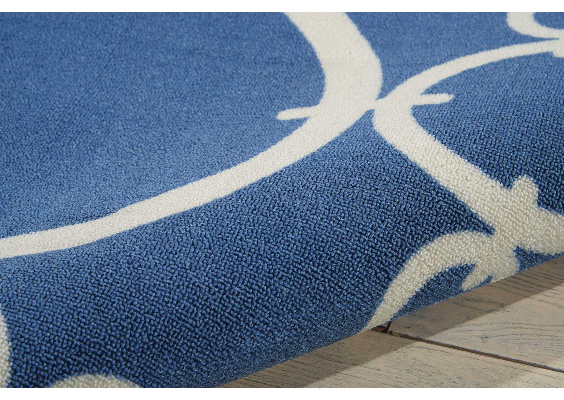 Waverly Sun N Shade SND02 Dark Blue 8'x11' Rug,Nourison