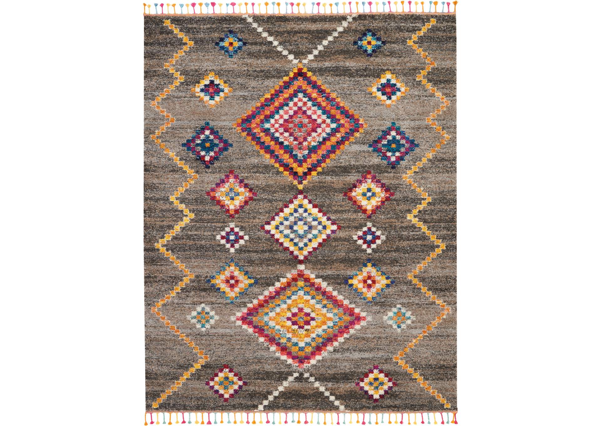 Nourison Nomad NMD05 Grey Multicolor 8'x11' Oversized Rug,Nourison