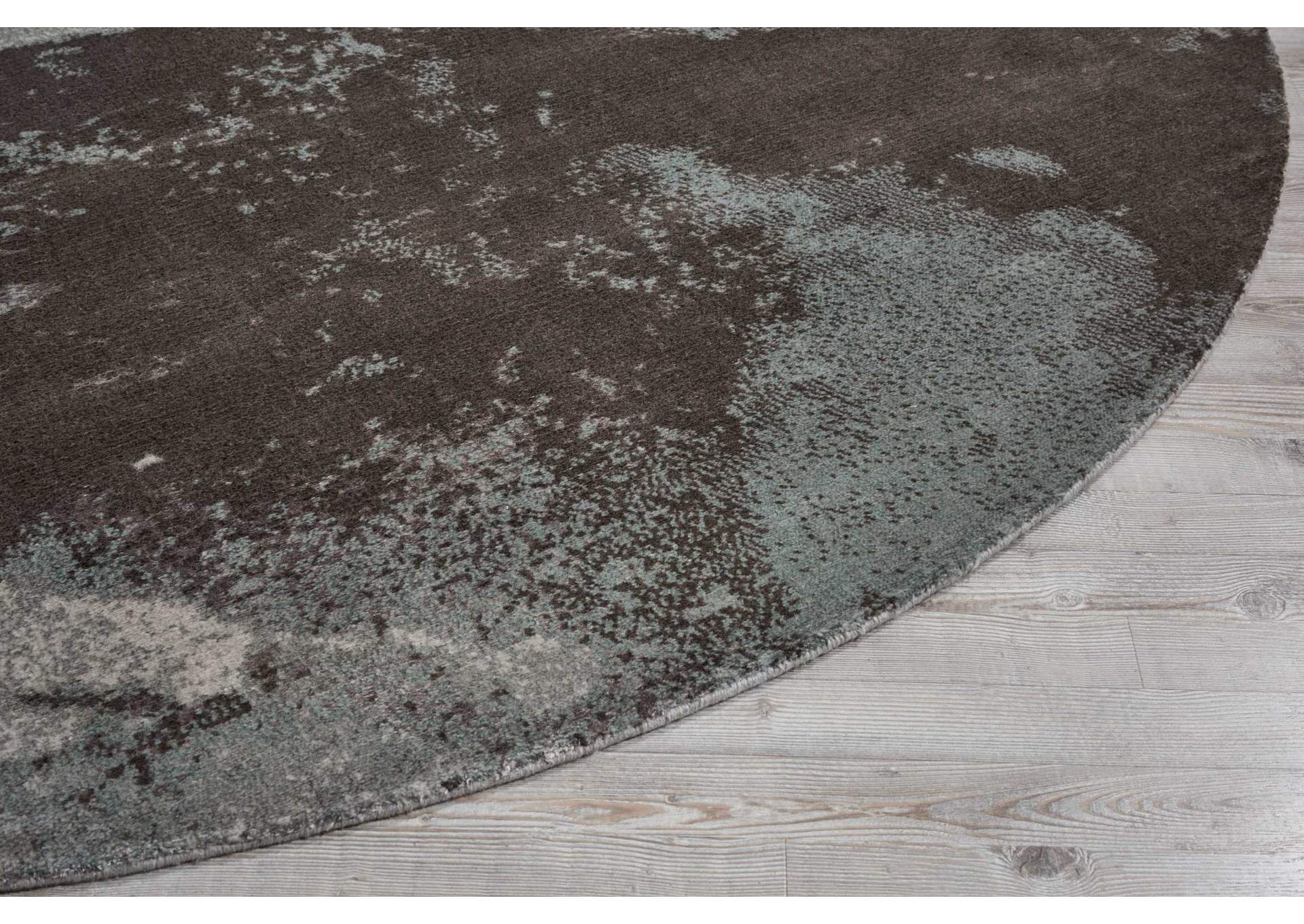 Nourison Twilight TWI07 Grey 8' Round Large Rug,Nourison