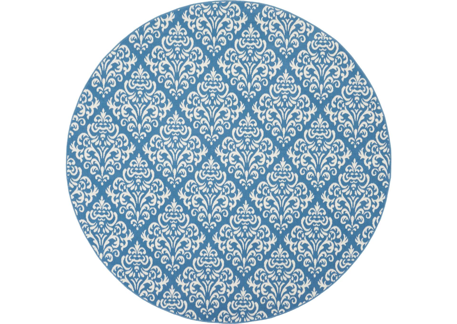 Nourison Grafix GRF06 Blue 8' Round Large Rug,Nourison
