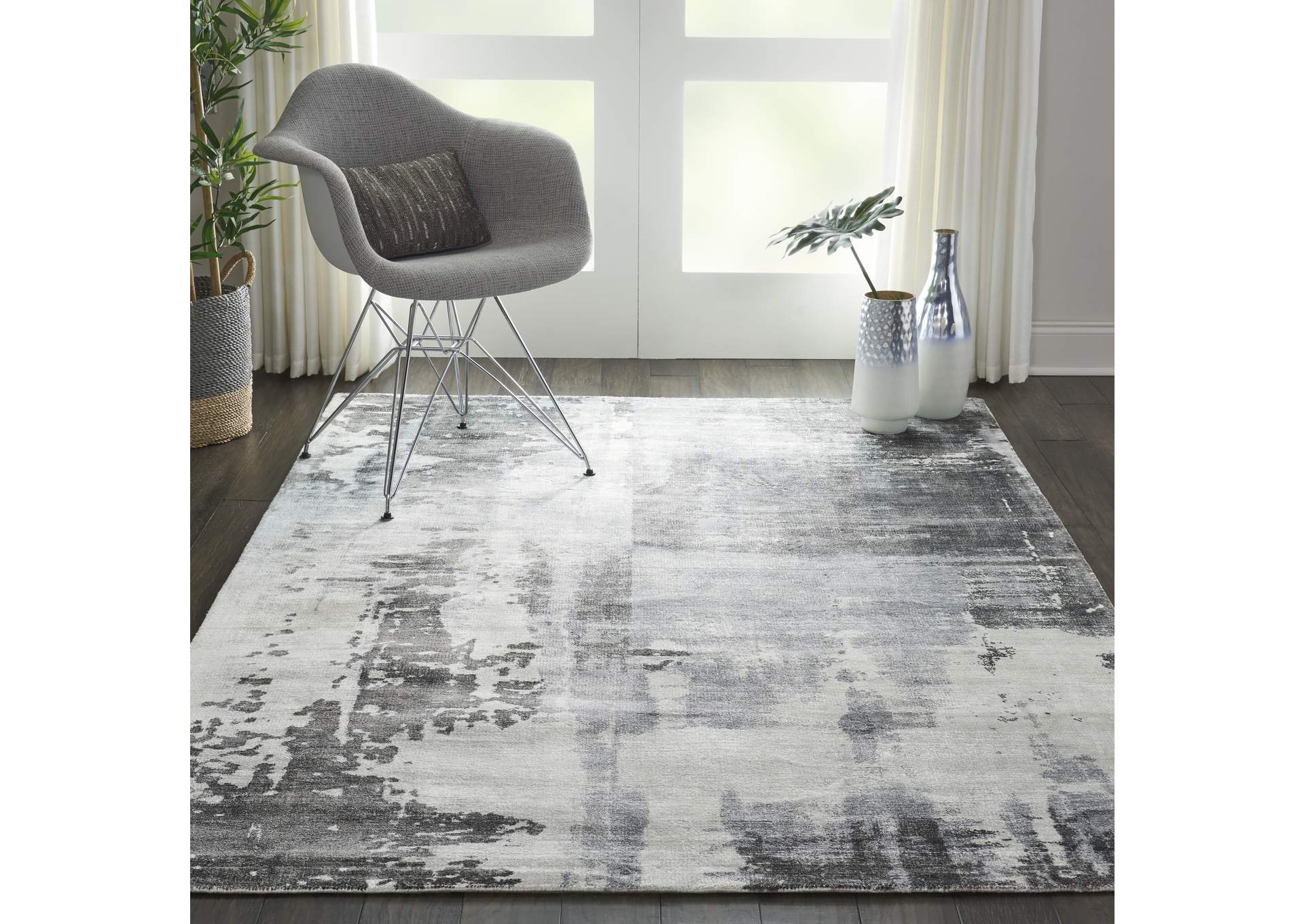 kathy ireland Home Safari Dreams KI373 Grey 5'x8' Area Rug,Nourison