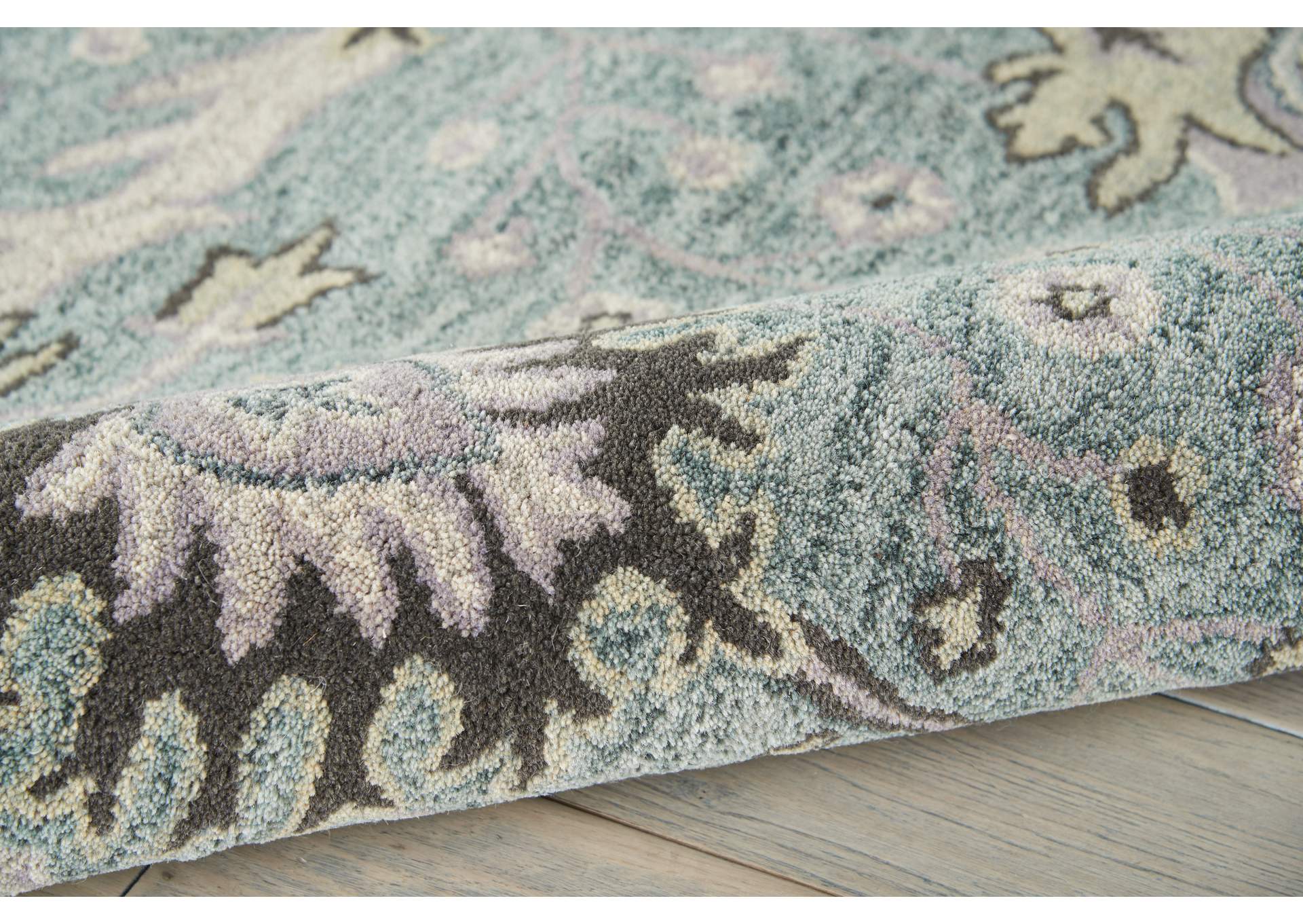 Nourison Jazmine JAZ02 Seafoam Green 5'x8' Persian Area Rug,Nourison