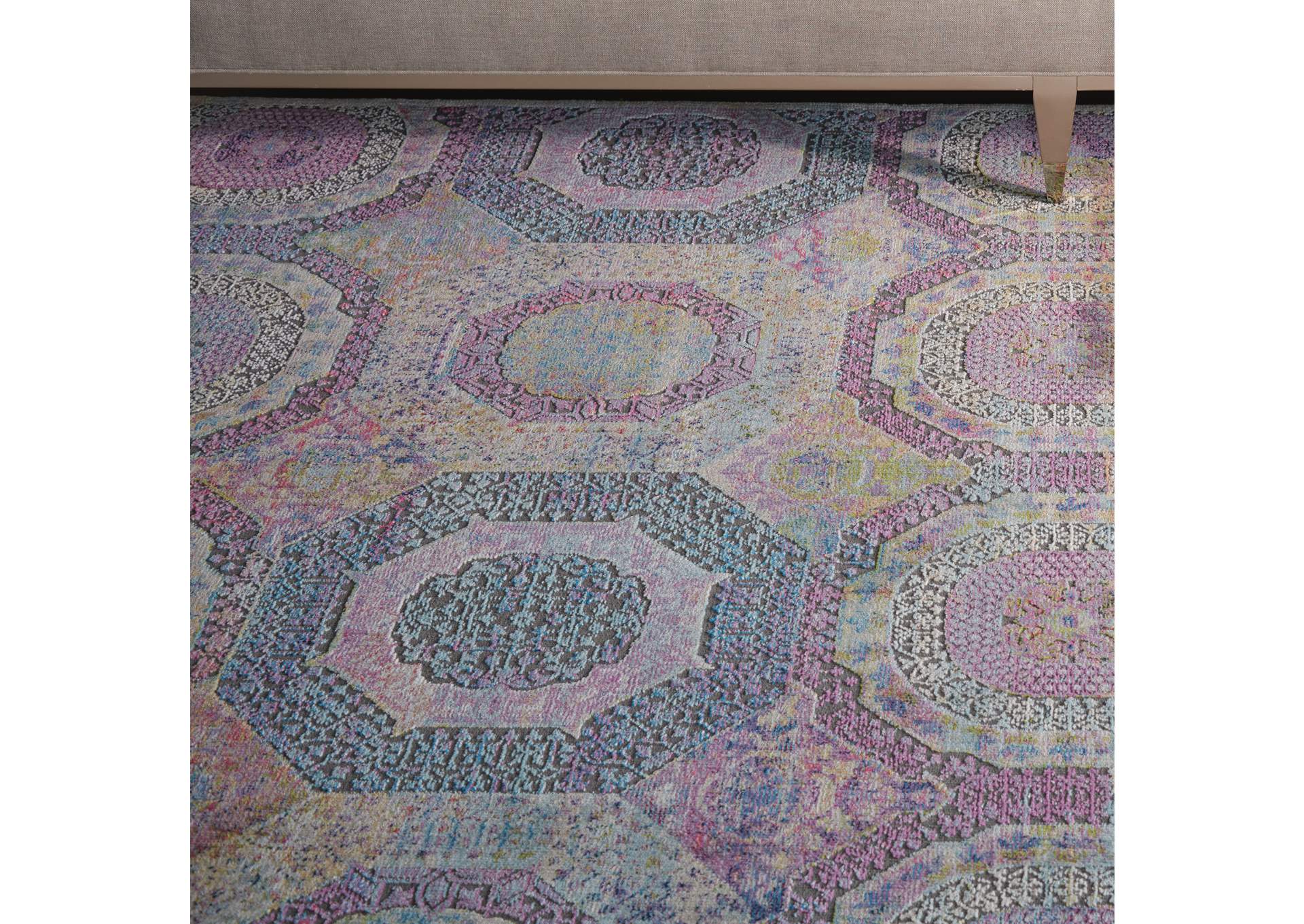 Nourison Ankara Global ANR05 Multicolor 9'x12' Oversized Low-pile Rug,Nourison