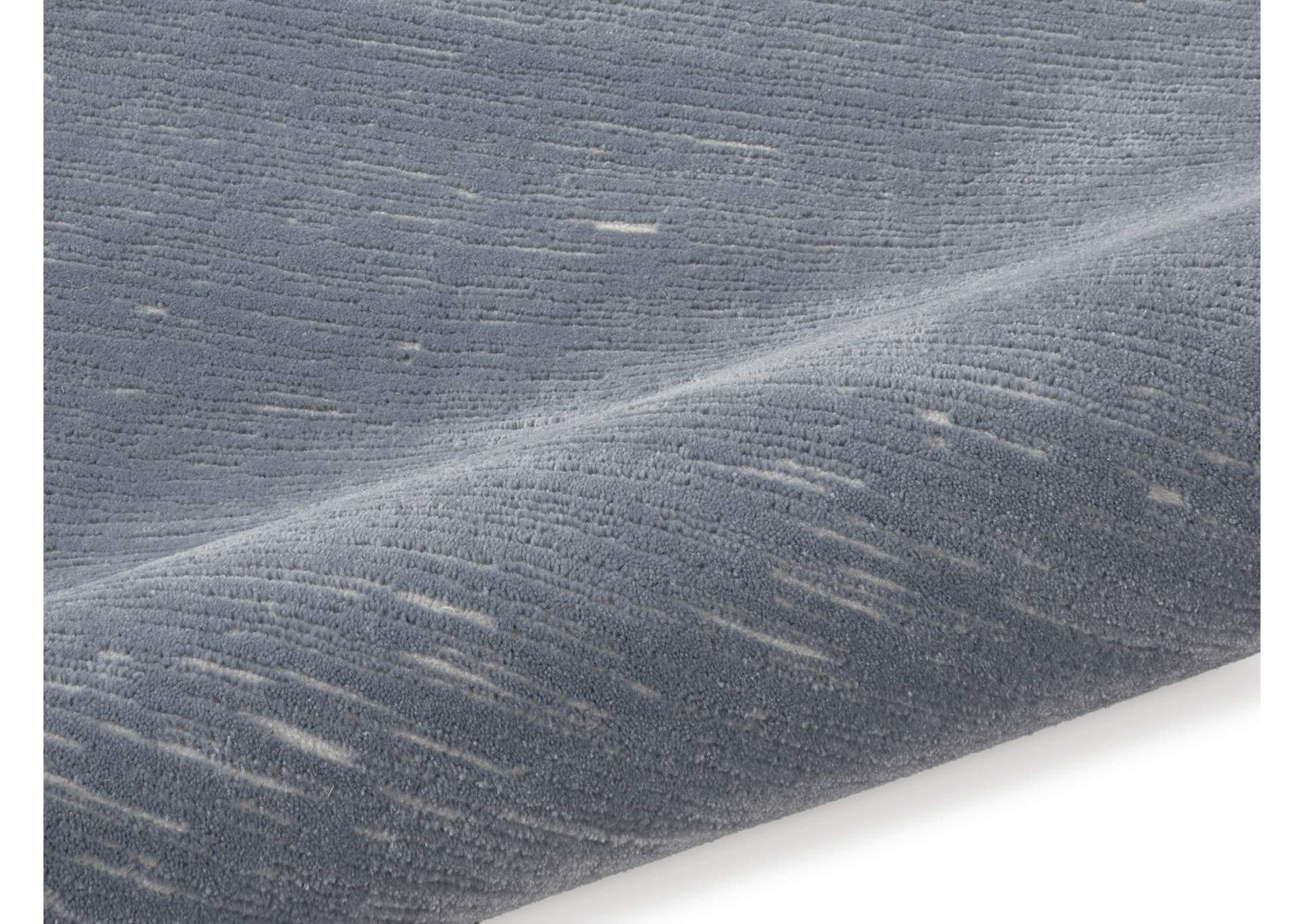 Calvin Klein Jackson CK781 Slate Blue 8' Runner Striated Hallway Rug,Nourison