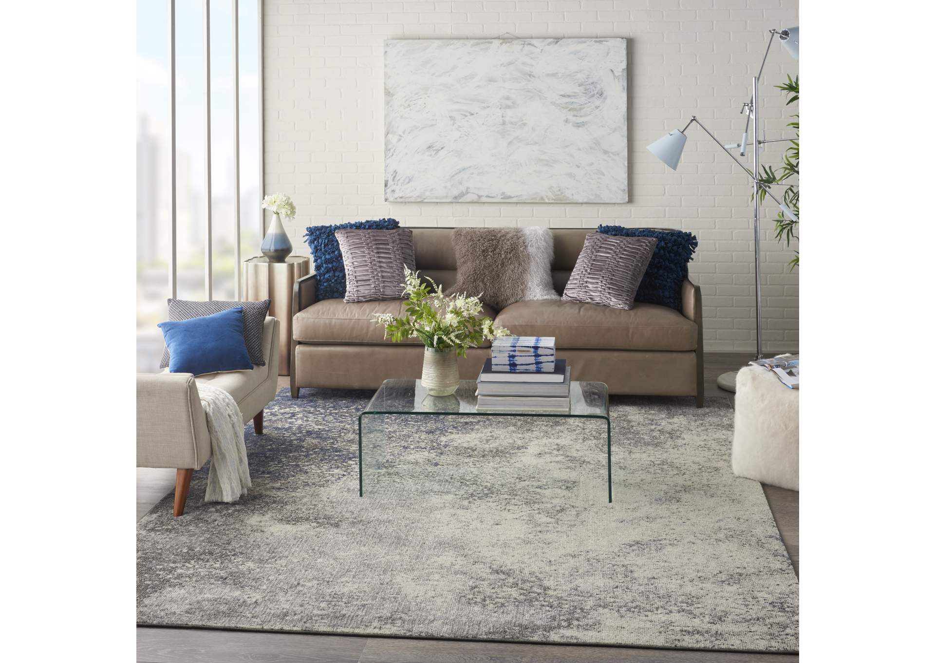 Nourison Passion 8' x 10' Charcoal and Ivory Area Rug,Nourison