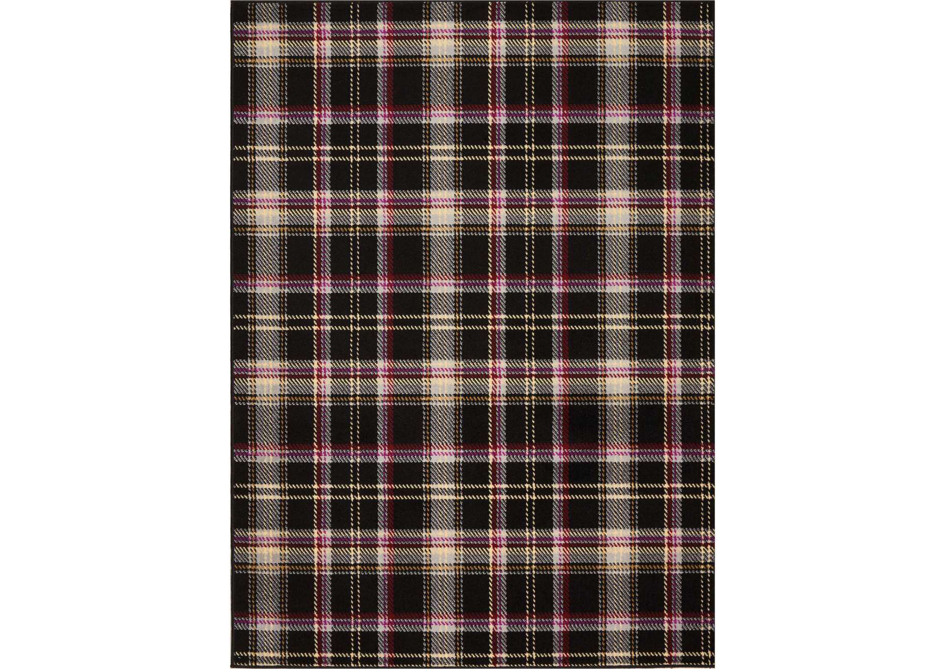 Nourison Grafix GRF03 Black and Red 5'x7' Area Rug,Nourison