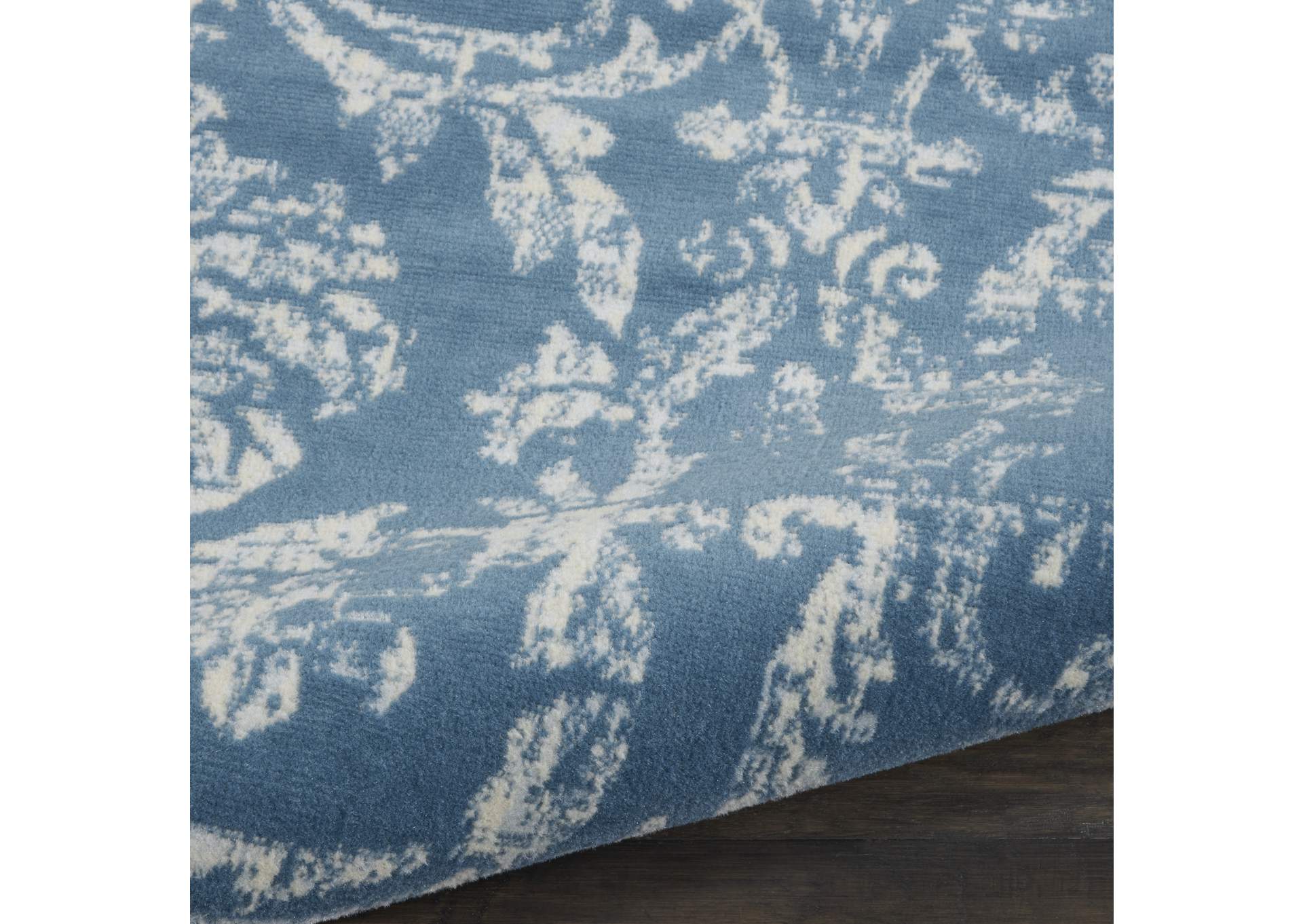Nourison Jubilant JUB09 Blue 8'x10' Large Low-pile Rug,Nourison