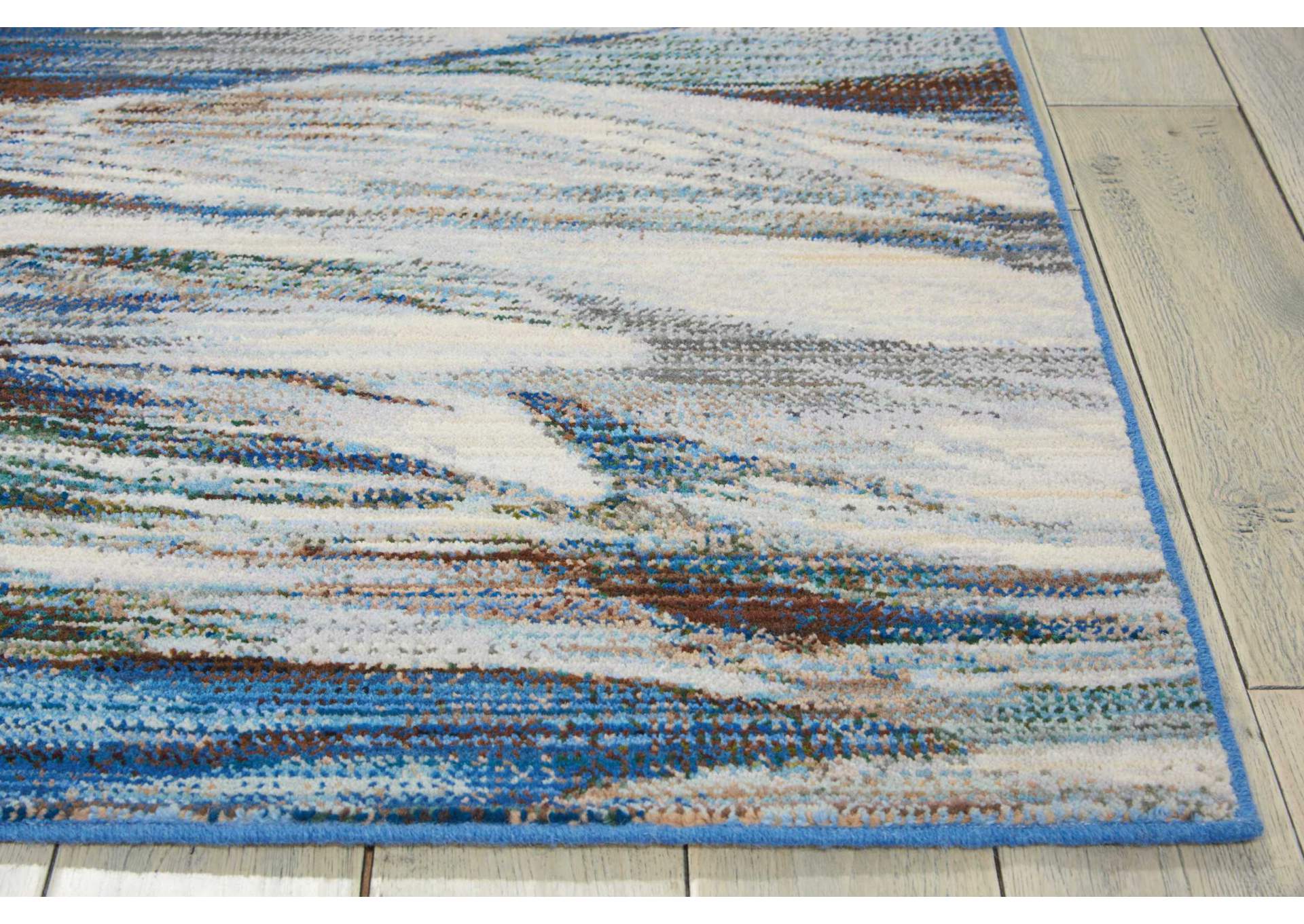 Nourison Chroma CRM01 Charcoal and Blue 9'x12' Oversized Rug,Nourison