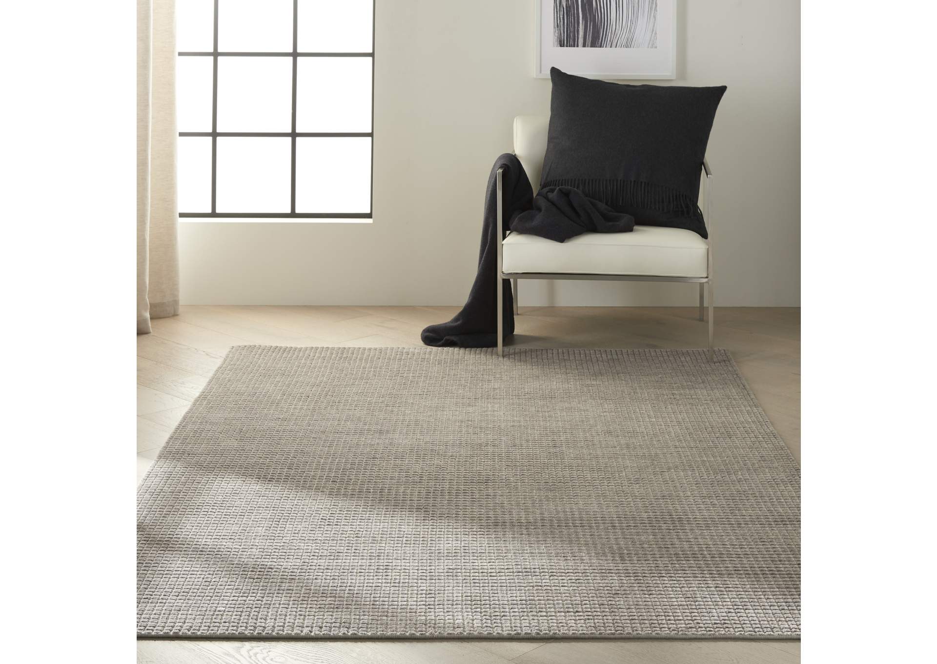 Calvin Klein Pretoria 6' x 8' Taupe Modern Area Rug,Nourison