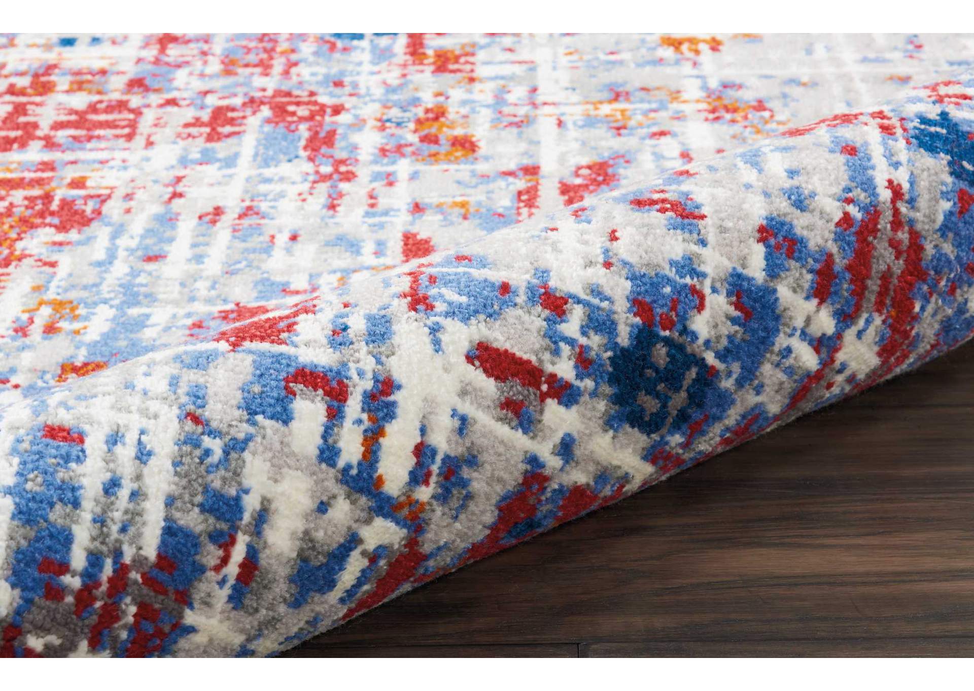 Nourison Twilight TWI25 Red and Blue 9'x12' Oversized Rug,Nourison