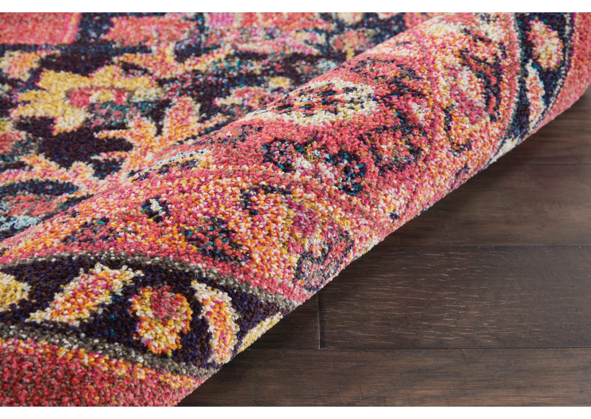 Nourison Passionate PST01 Pink Multicolor 8'x10' Large Rug,Nourison