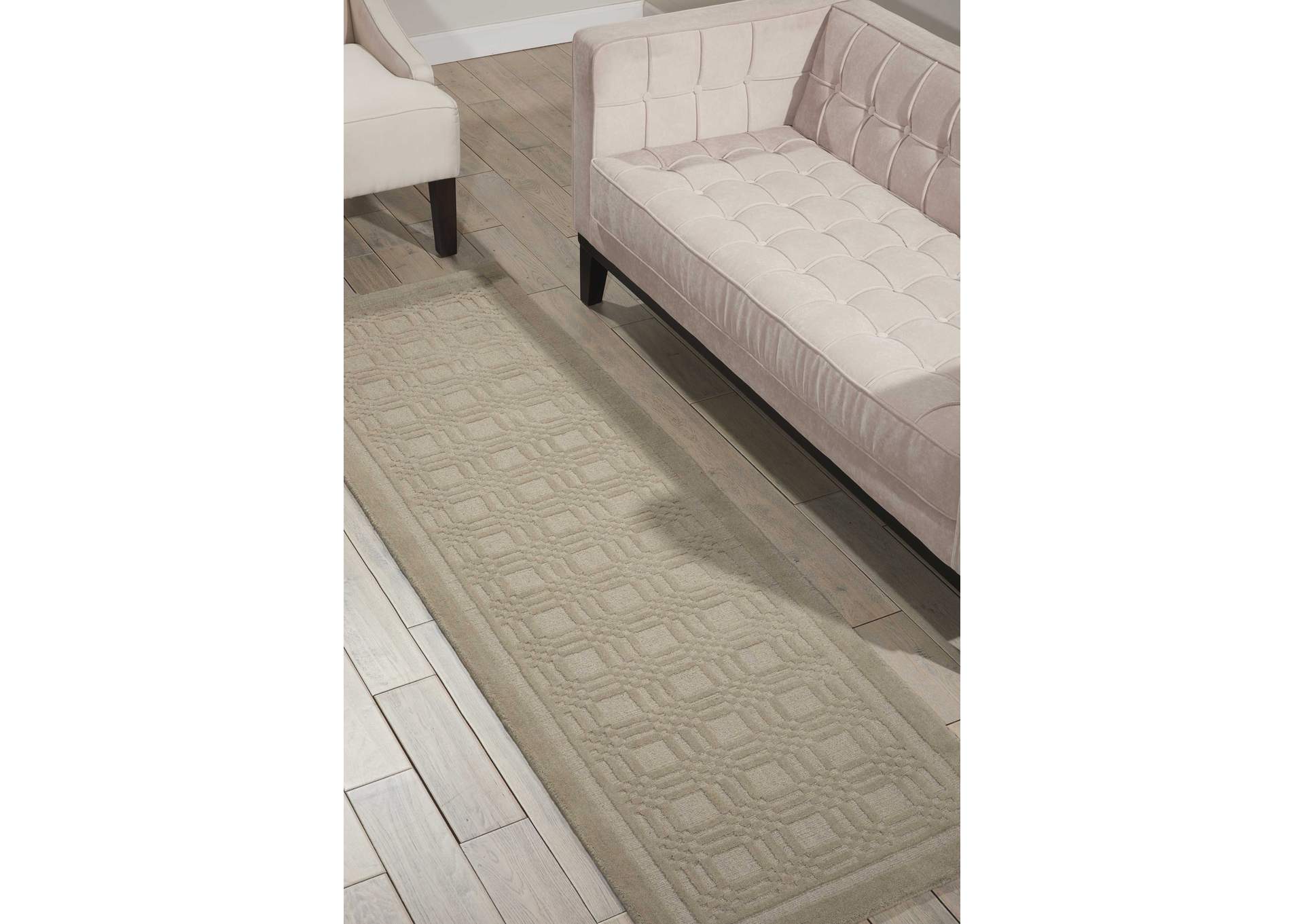 Nourison Westport WP32 Grey 8' Runner Hallway Rug,Nourison