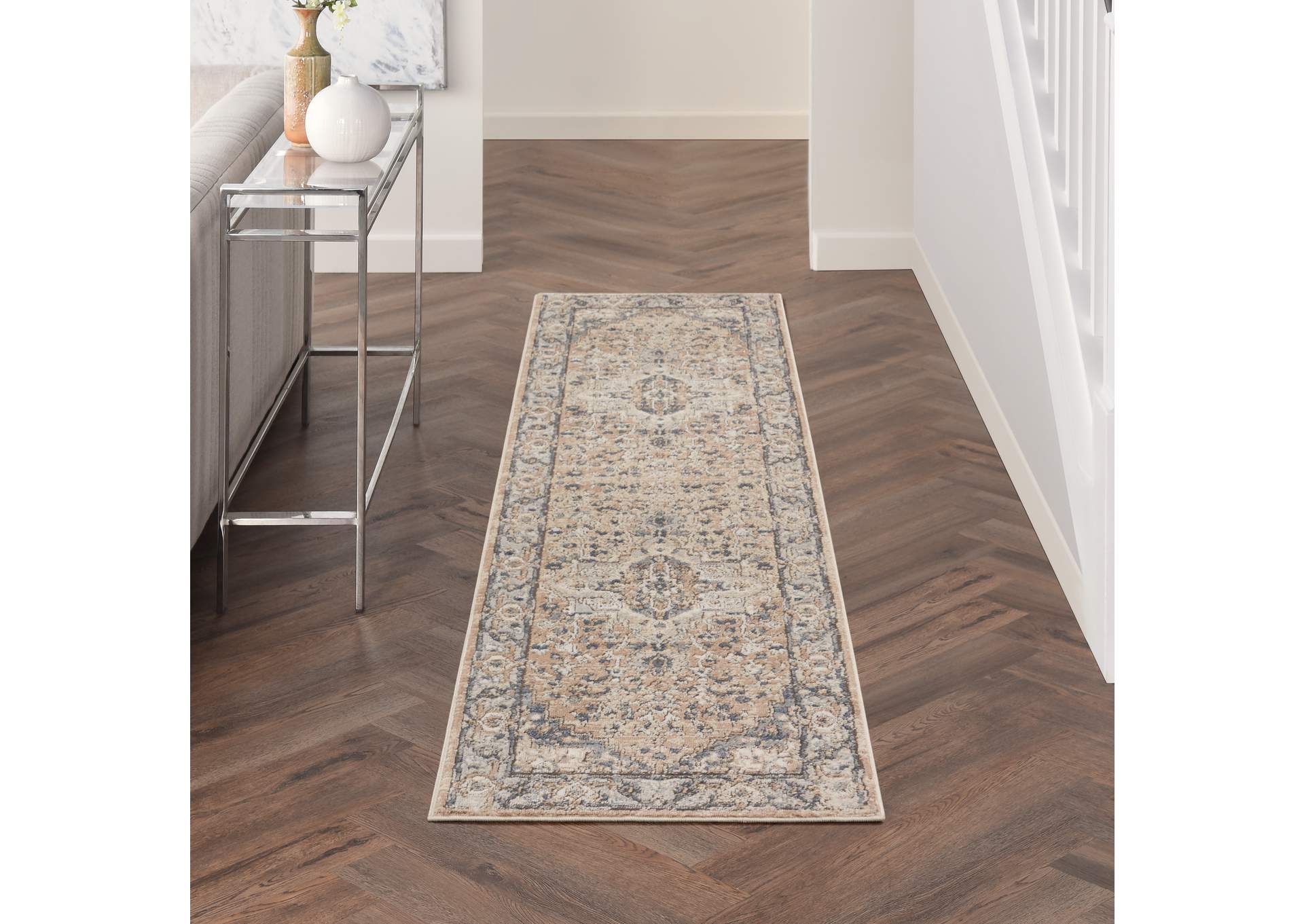Nourison Quarry 8' Runner Persian Area Rug,Nourison