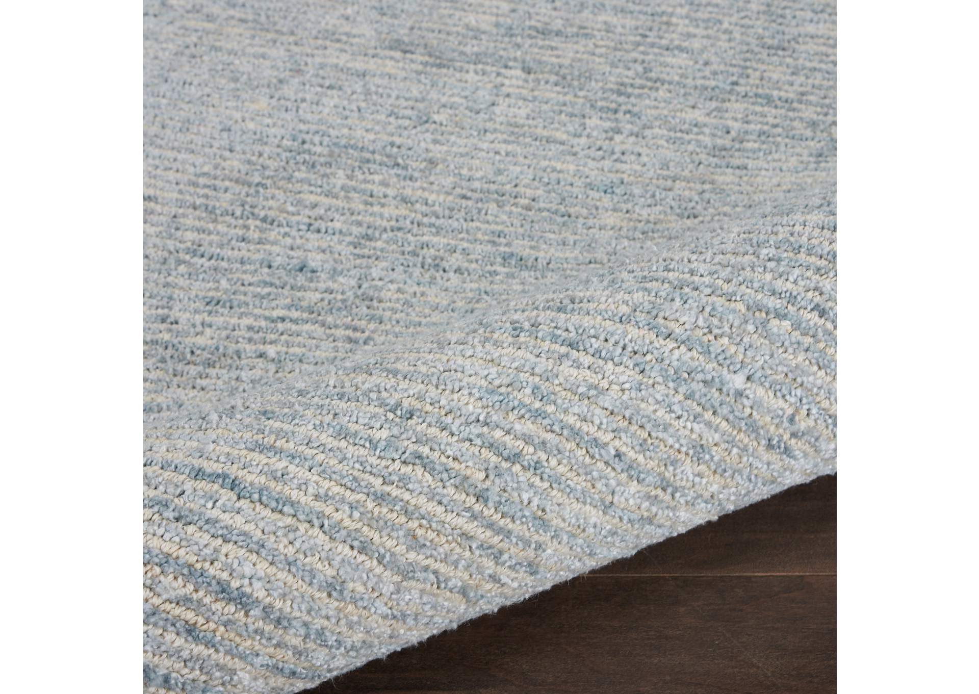 Nourison Weston WES01 Light Blue 10'x14' Textured Rug,Nourison