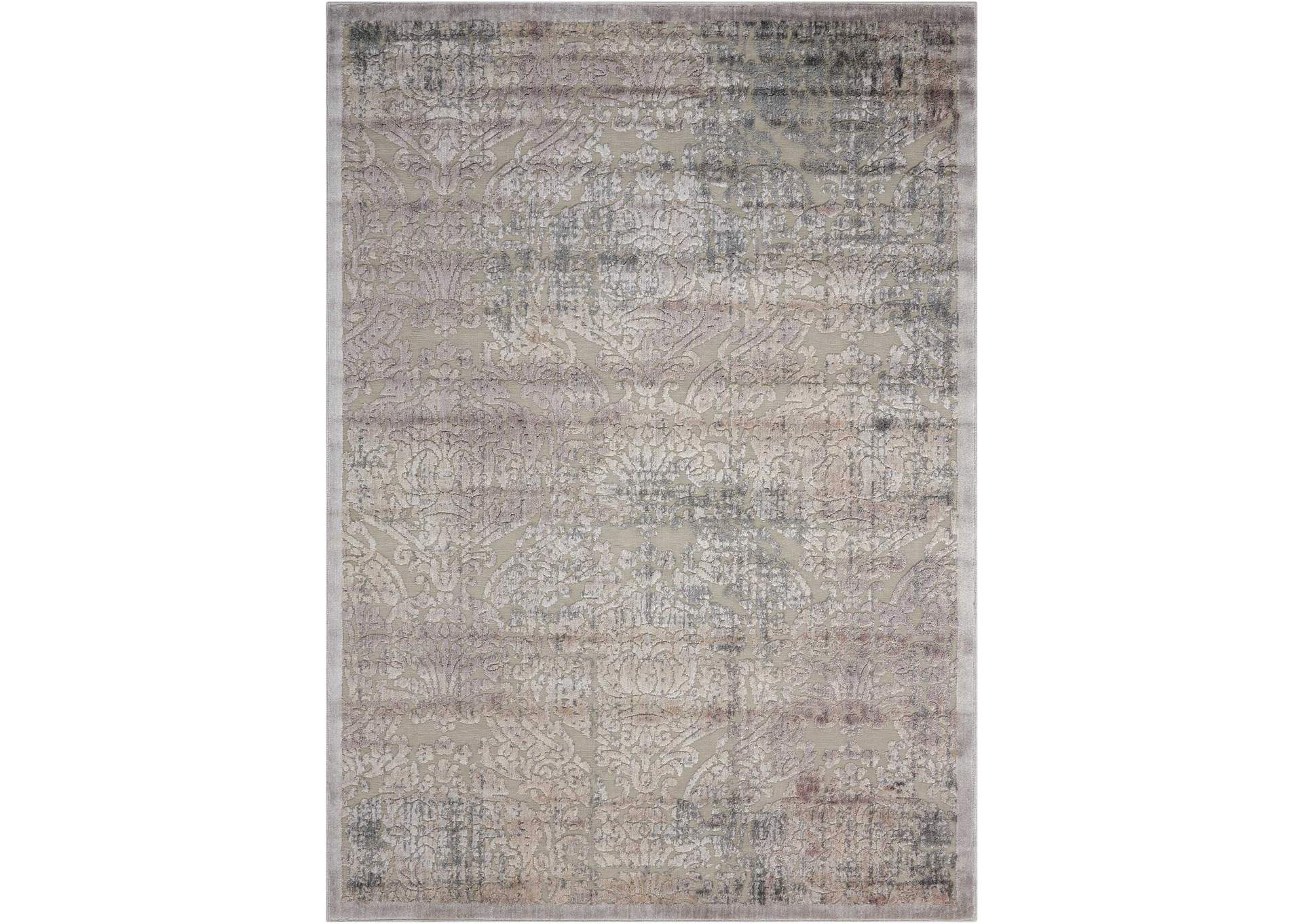 Nourison Graphic Illusions GIL09 Grey 7'x10' Rug,Nourison