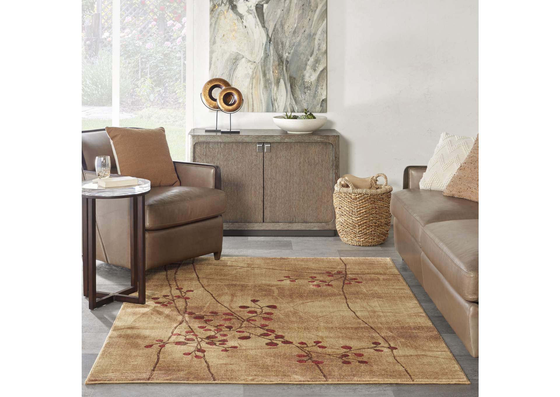 Nourison Somerset ST74 Brown 5'x8' Area Rug,Nourison