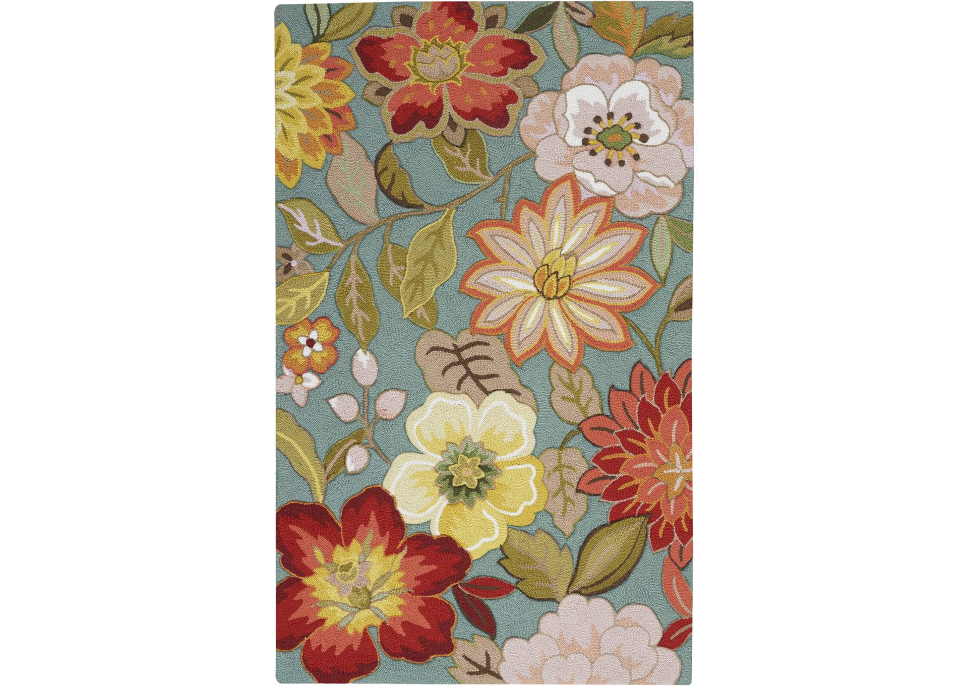 Nourison Fantasy FA18 Blue 4'x6' Area Rug,Nourison