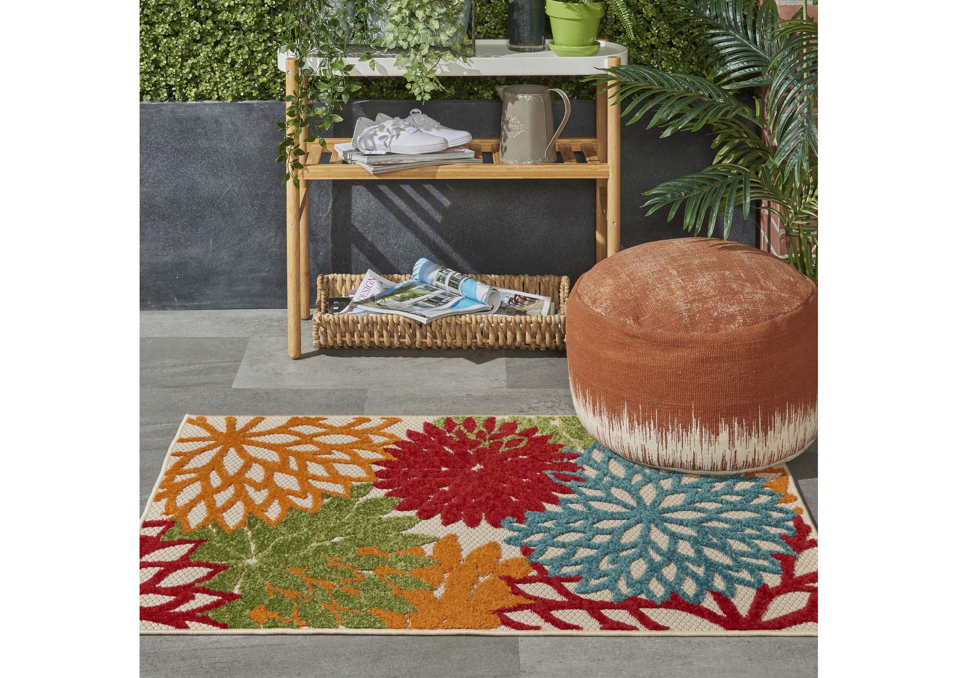 Nourison Aloha ALH05 Green 3'x4' Indoor-outdoor Area Rug,Nourison