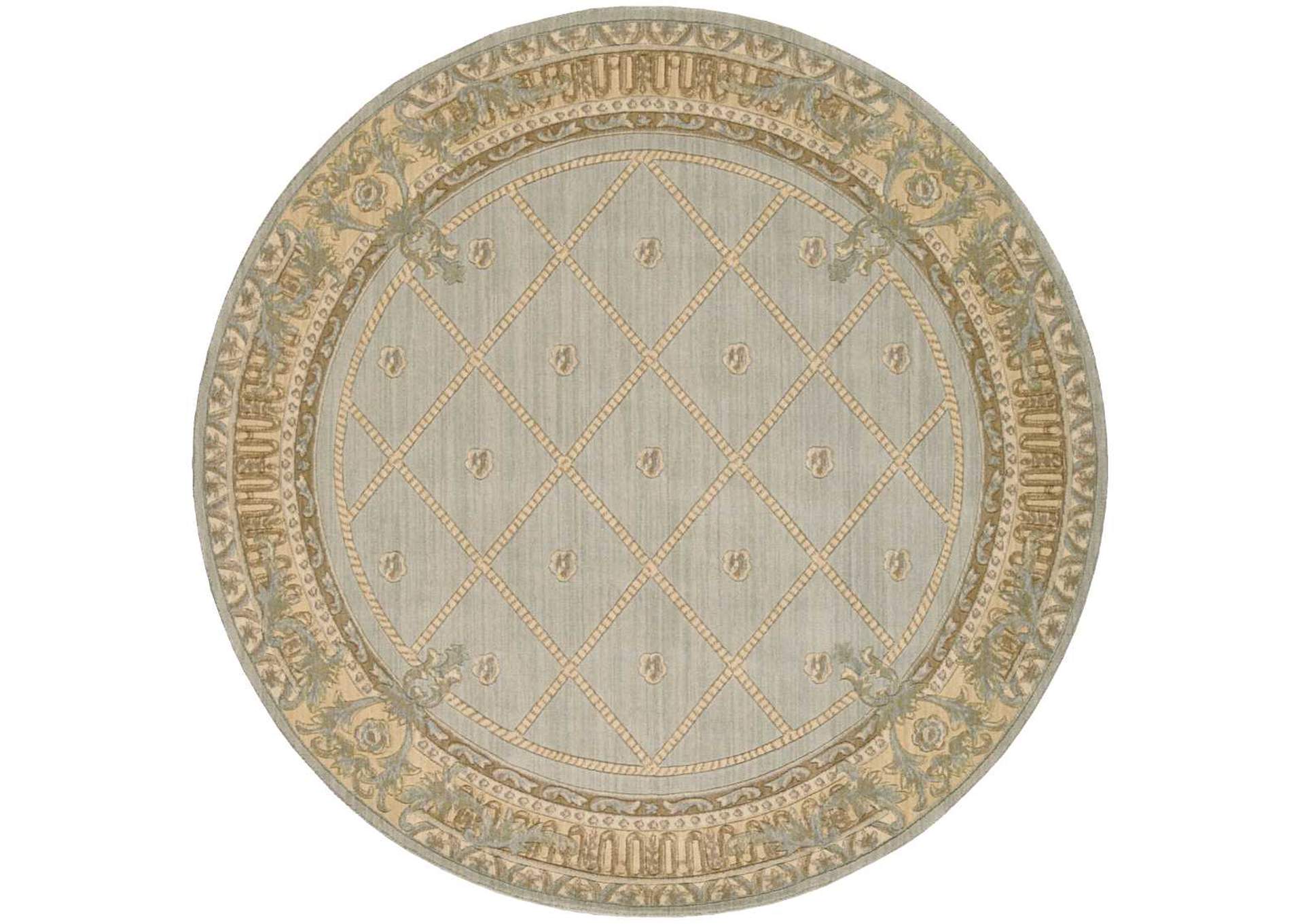 Nourison Ashton House AS03 Blue 8' Round Rug,Nourison