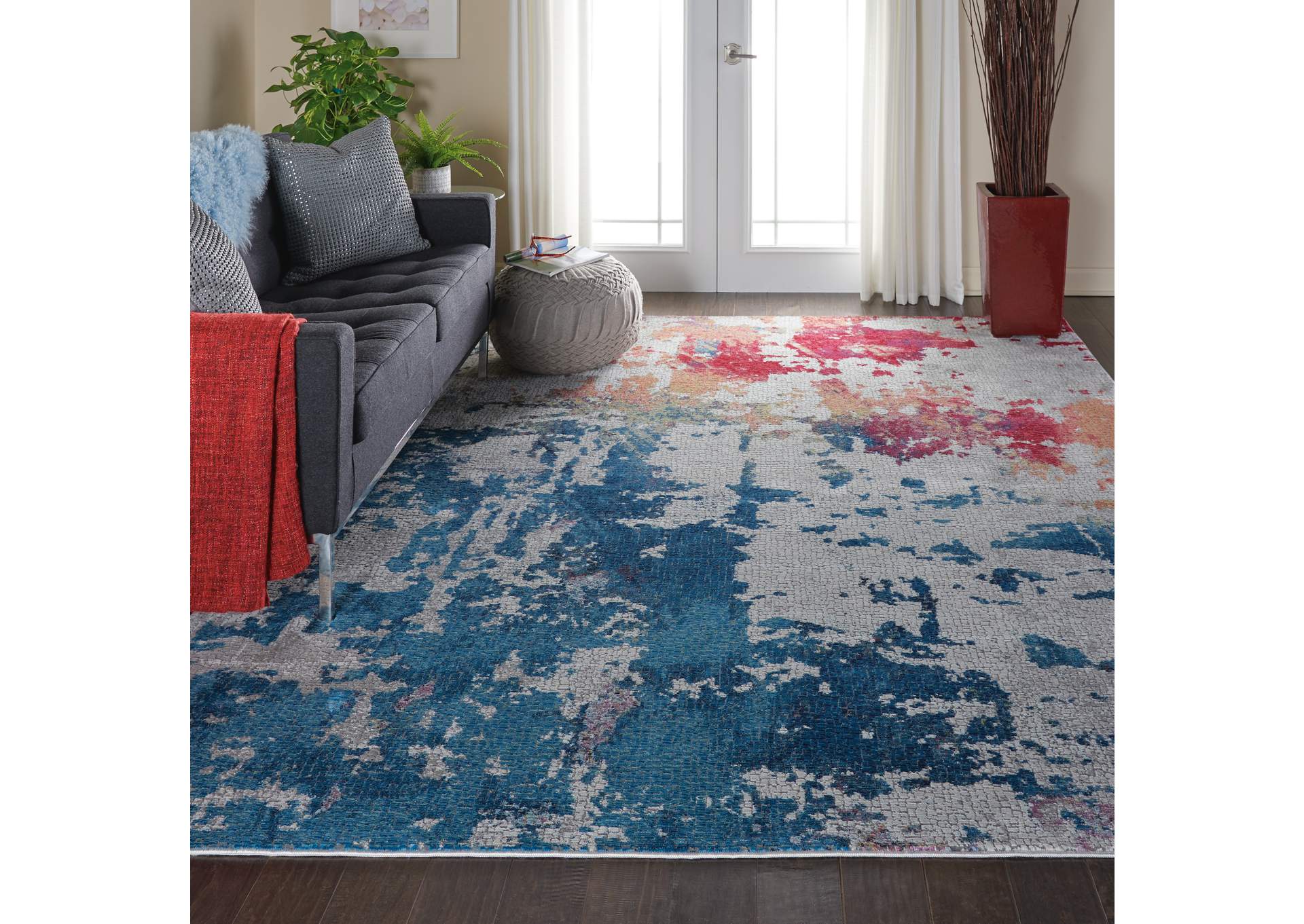 Nourison Ankara Global ANR10 Multicolor 9'x12' Oversized Textured Rug,Nourison