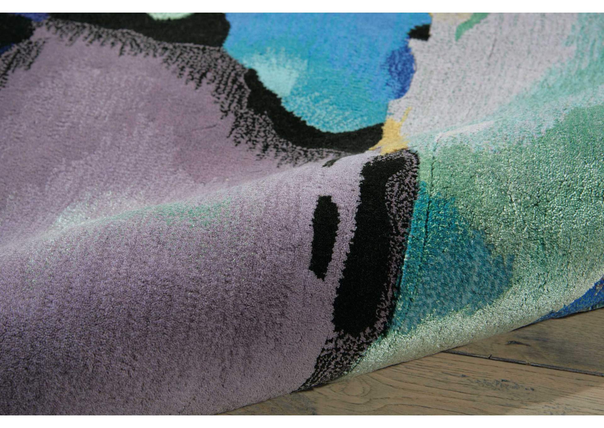 Nourison Prismatic PRS04 Blue and Green 4'x6' Area Rug,Nourison