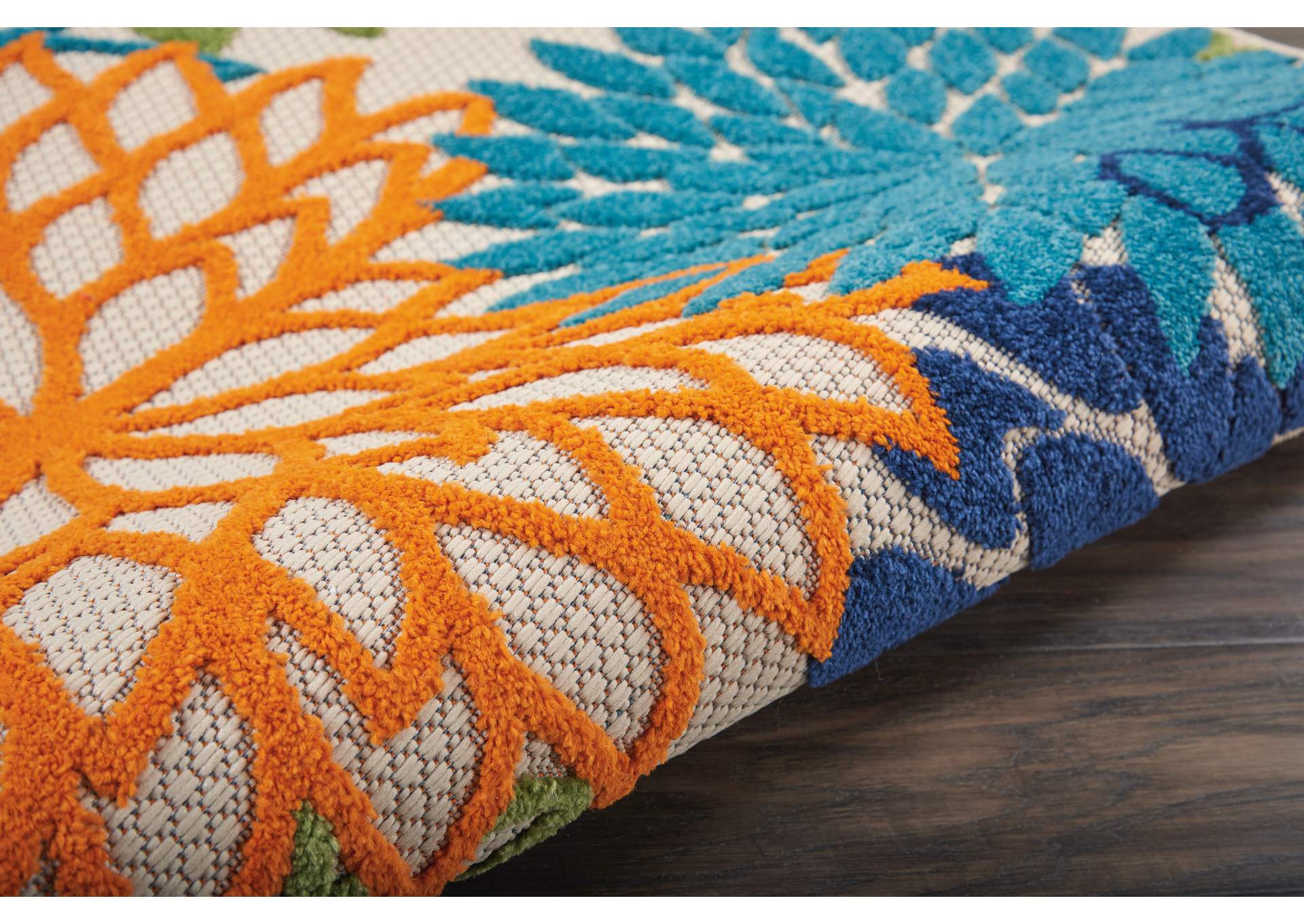Nourison Aloha ALH05 Multicolor 4' Round Indoor-outdoor Area Rug,Nourison