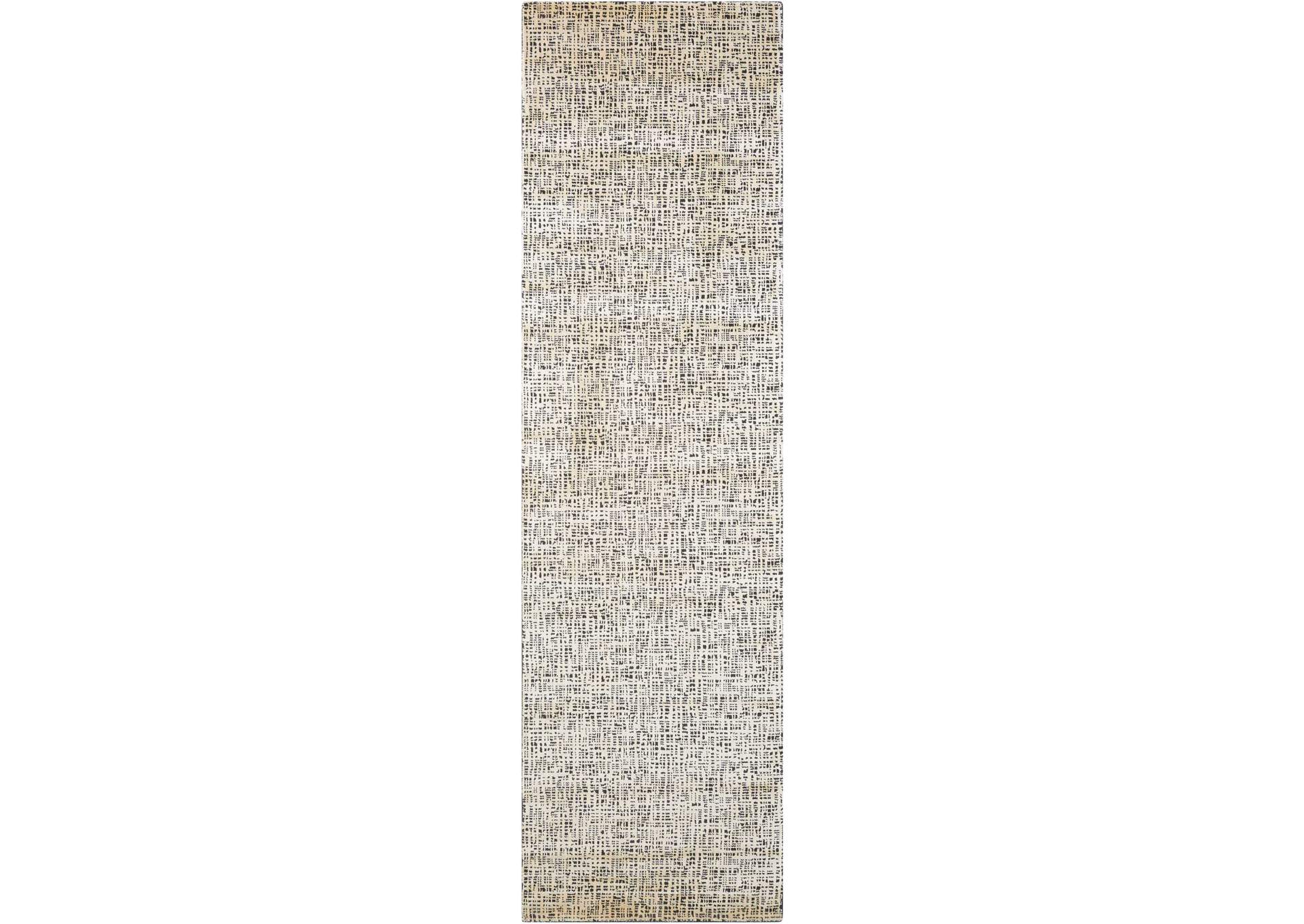 Nourison Starlight STA02 Black 8' Runner Hallway Rug,Nourison