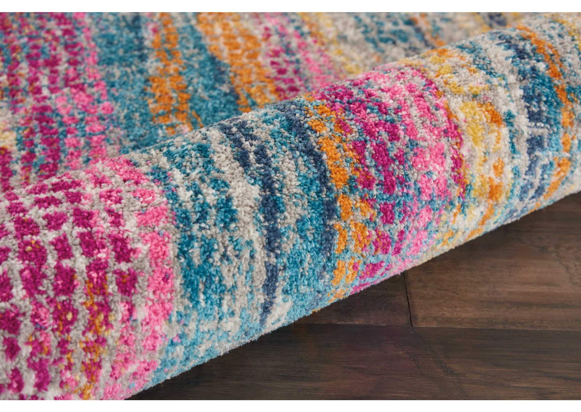 Nourison Passion PSN16 Multicolor 8' Runner Hallway Rug,Nourison