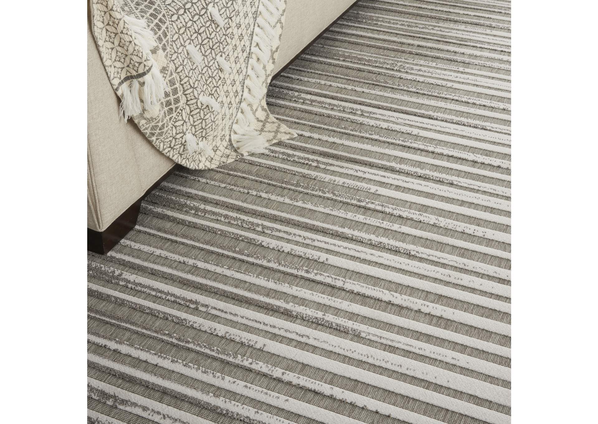 Nourison Key Largo 8'x10' Light Grey Area Rug,Nourison