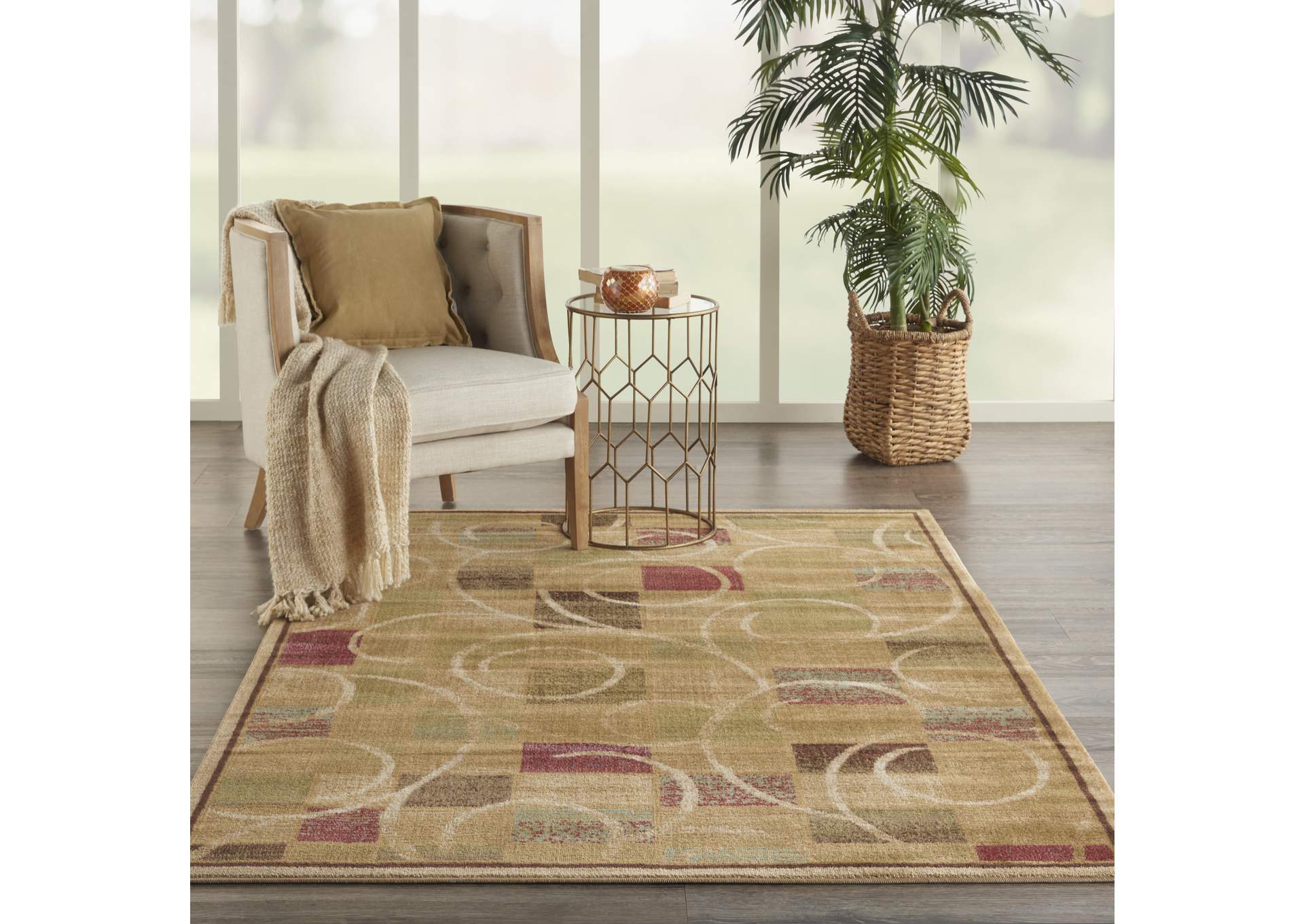Nourison Expressions XP01 Beige 4'x6' Area Rug,Nourison