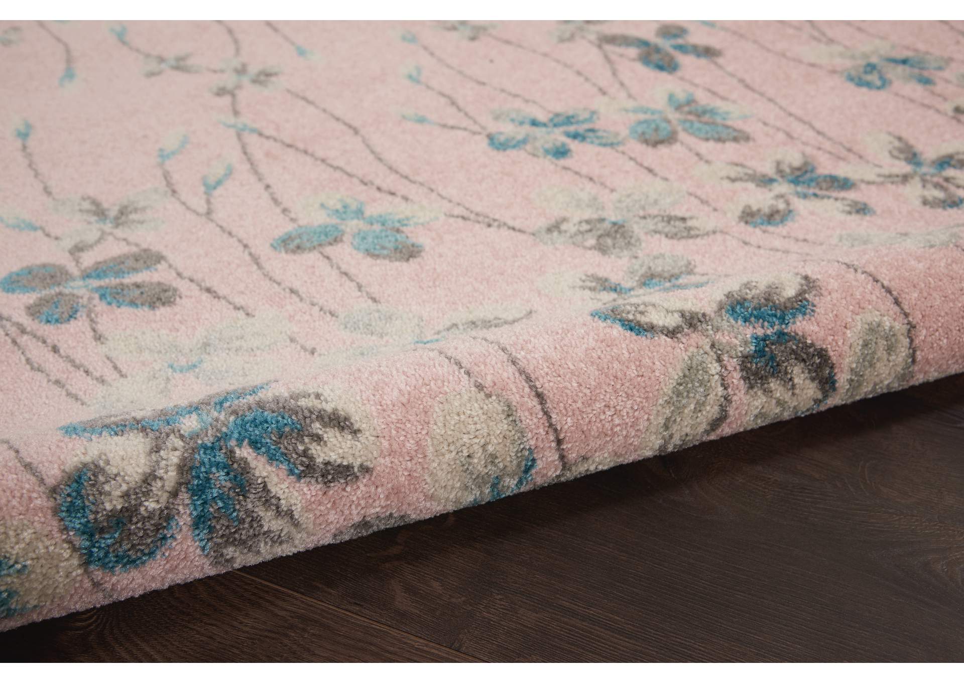 Nourison Tranquil TRA04 Pink 5'x7' Floral Area Rug,Nourison