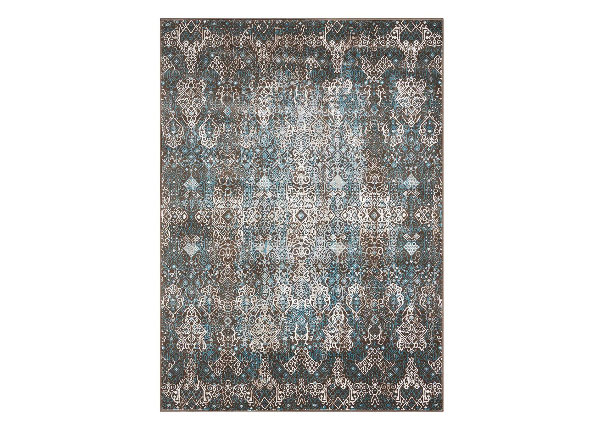 Nourison Karma KRM04 Blue 4'x6' Area Rug,Nourison