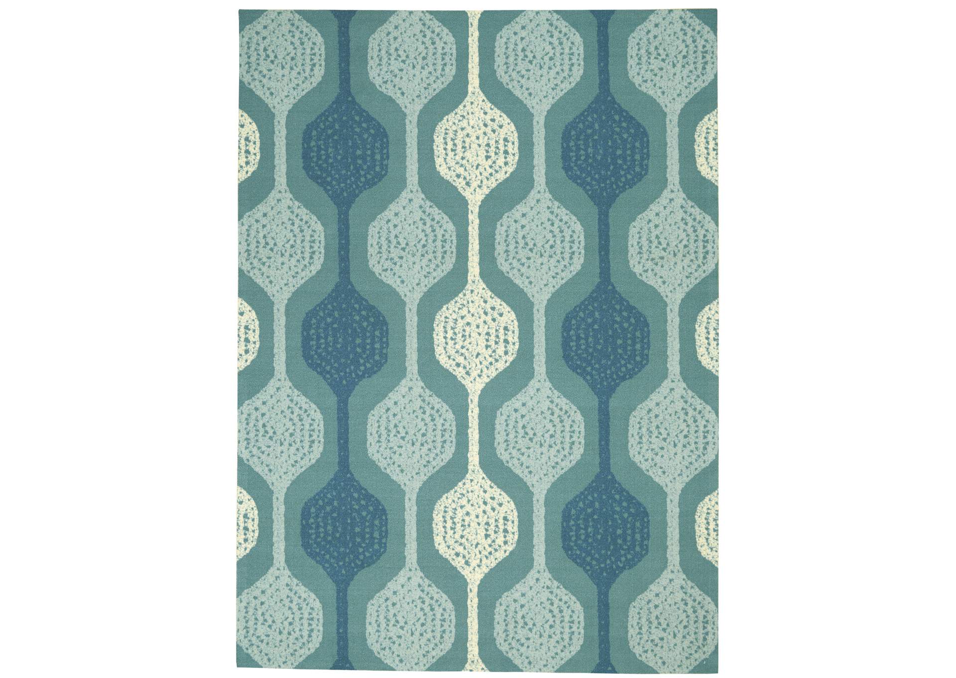 Nourison Sun N Shade SND70 Blue 5'x8' Contemporary Area Rug,Nourison
