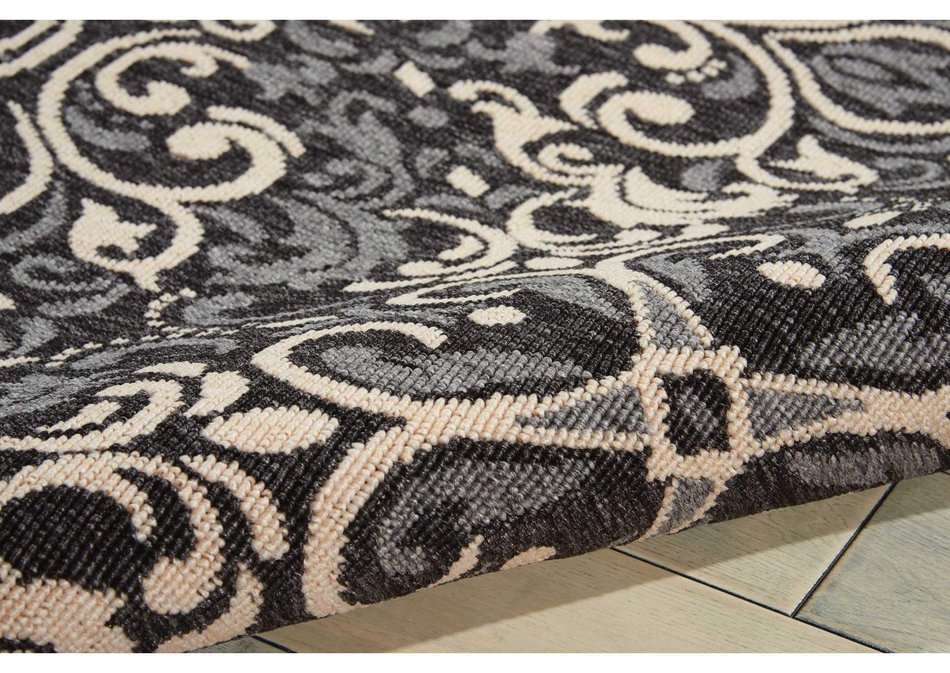 Nourison Caribbean CRB12 Black 5'x8' Area Rug,Nourison