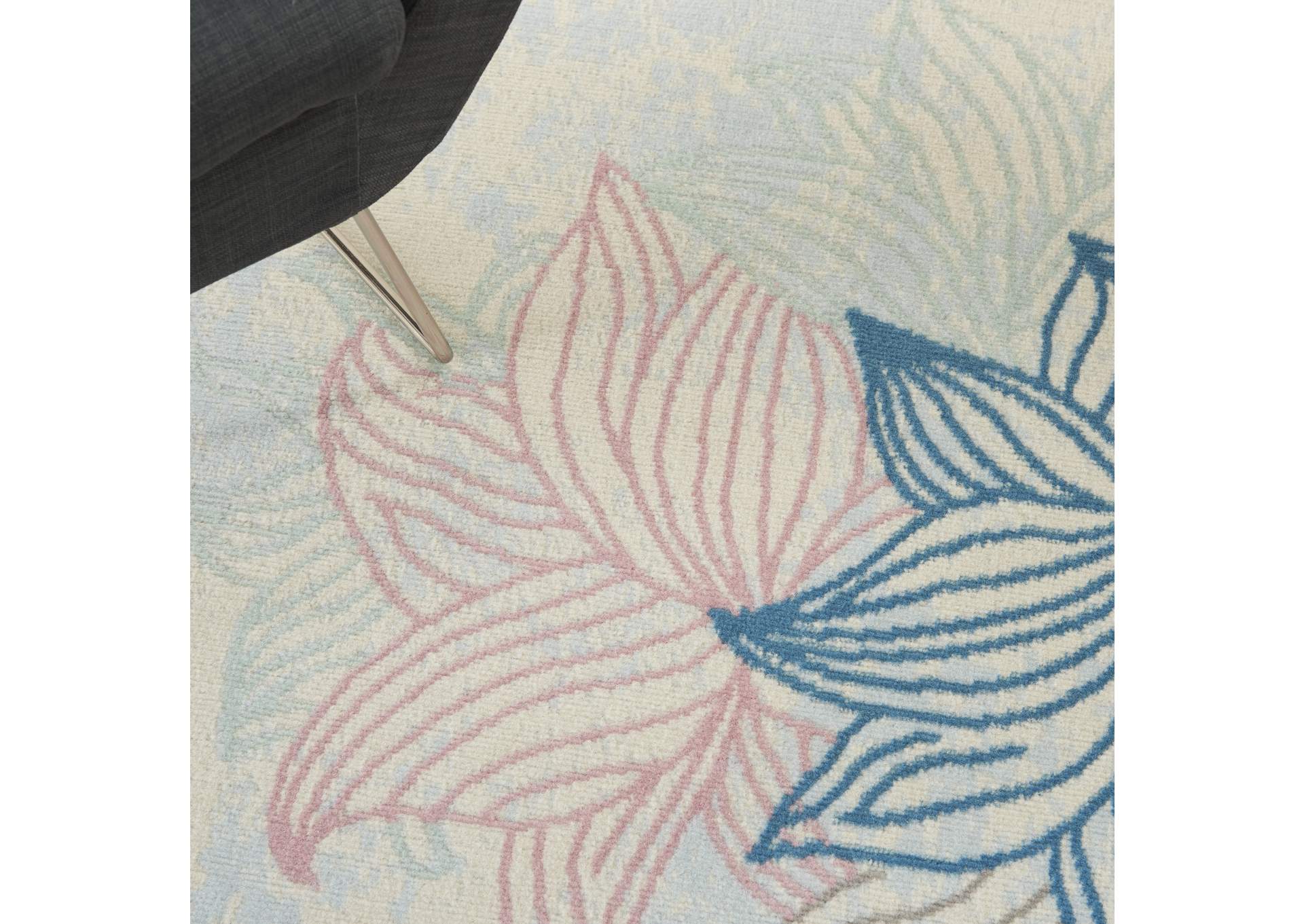Nourison Jubilant JUB08 White Multicolor 5'x7' Beach Area Rug,Nourison