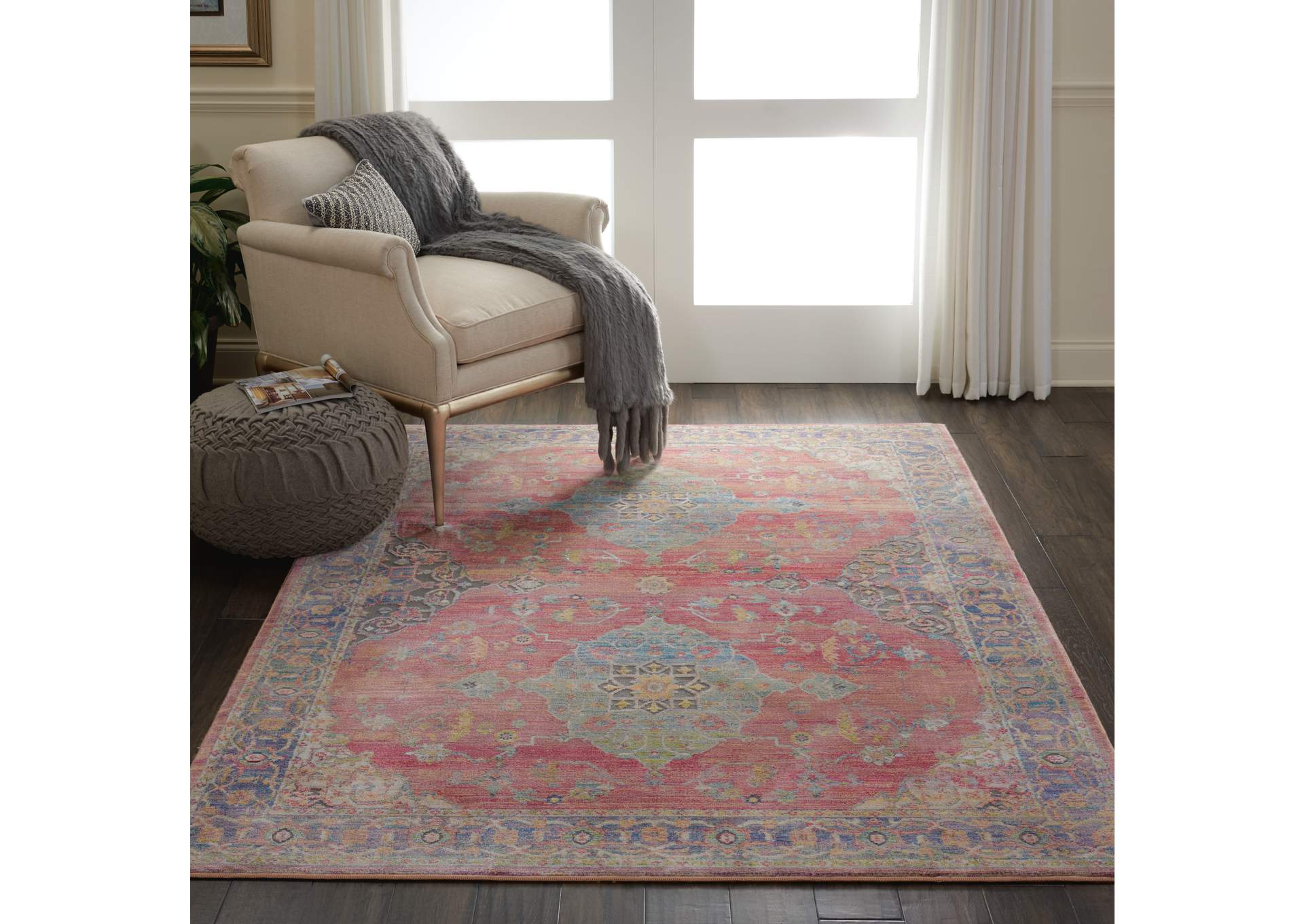 Nourison Ankara Global ANR01 Multicolor 5'x8' Persian Area Rug,Nourison